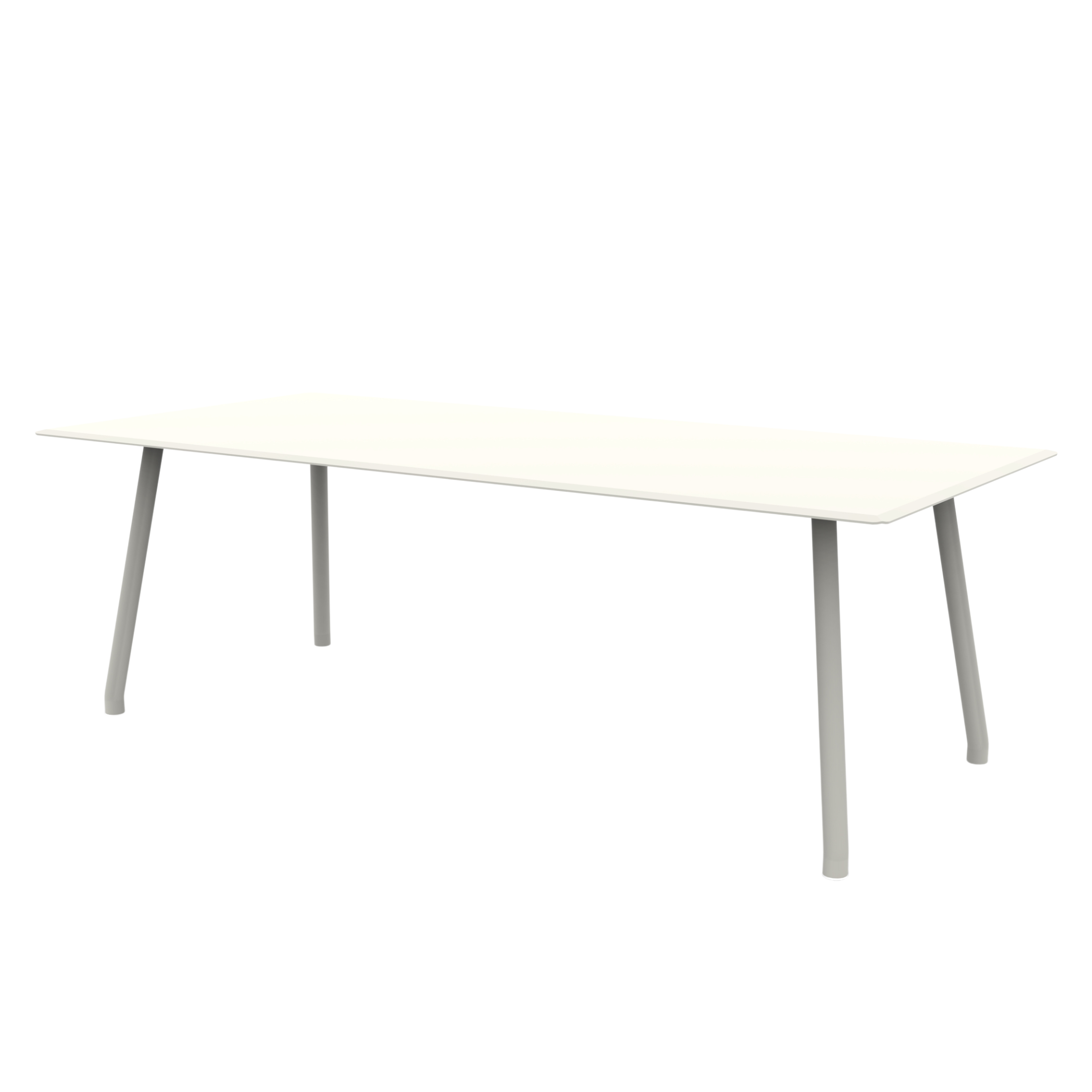 "Verdea" rectangular aluminum garden dining table, 220x100 cm, 75 cm high