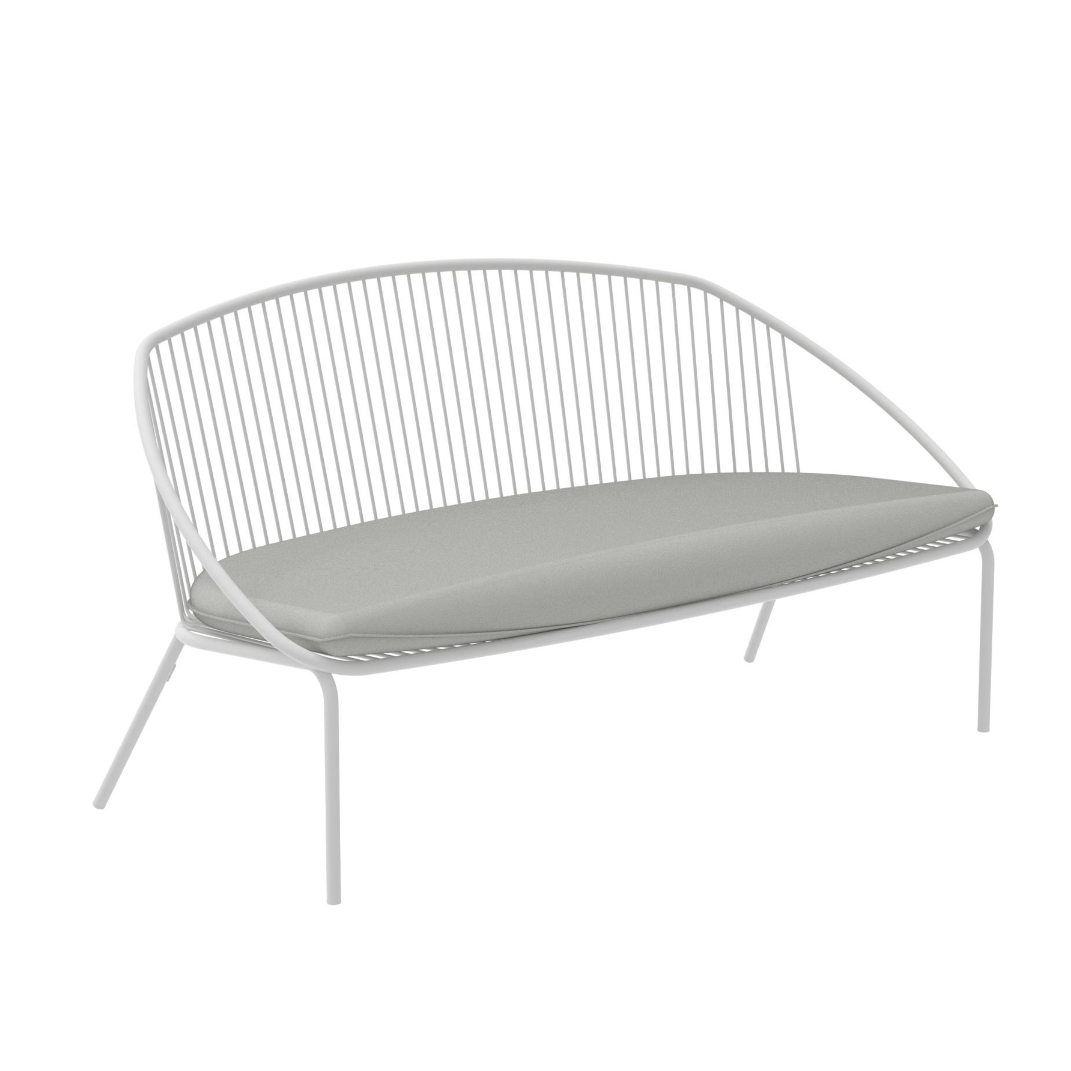 "Aria" metal garden sofa, stackable lounge bench, 160x81 cm, 85 cm high