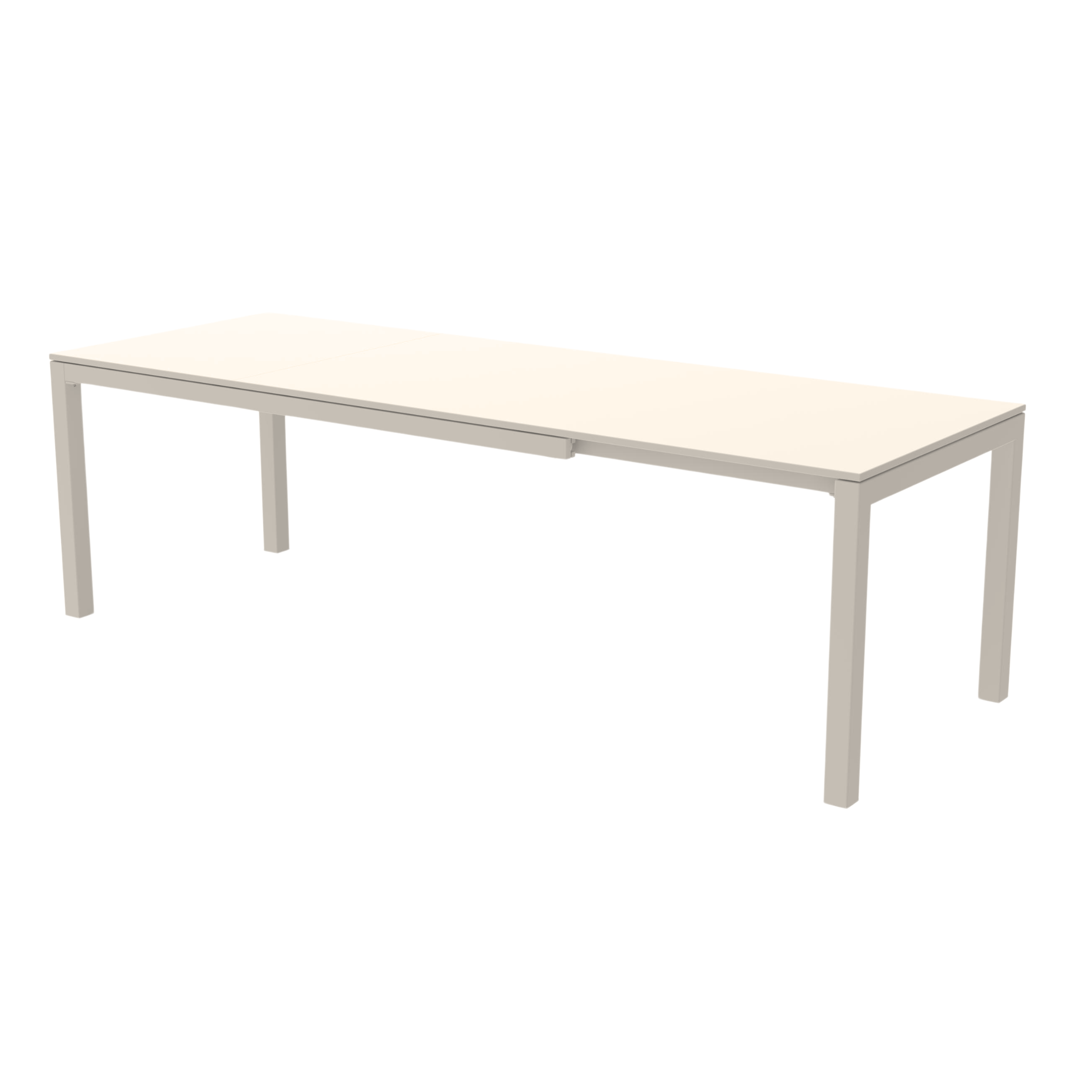 Extendable "Extia" painted metal garden table for modern use