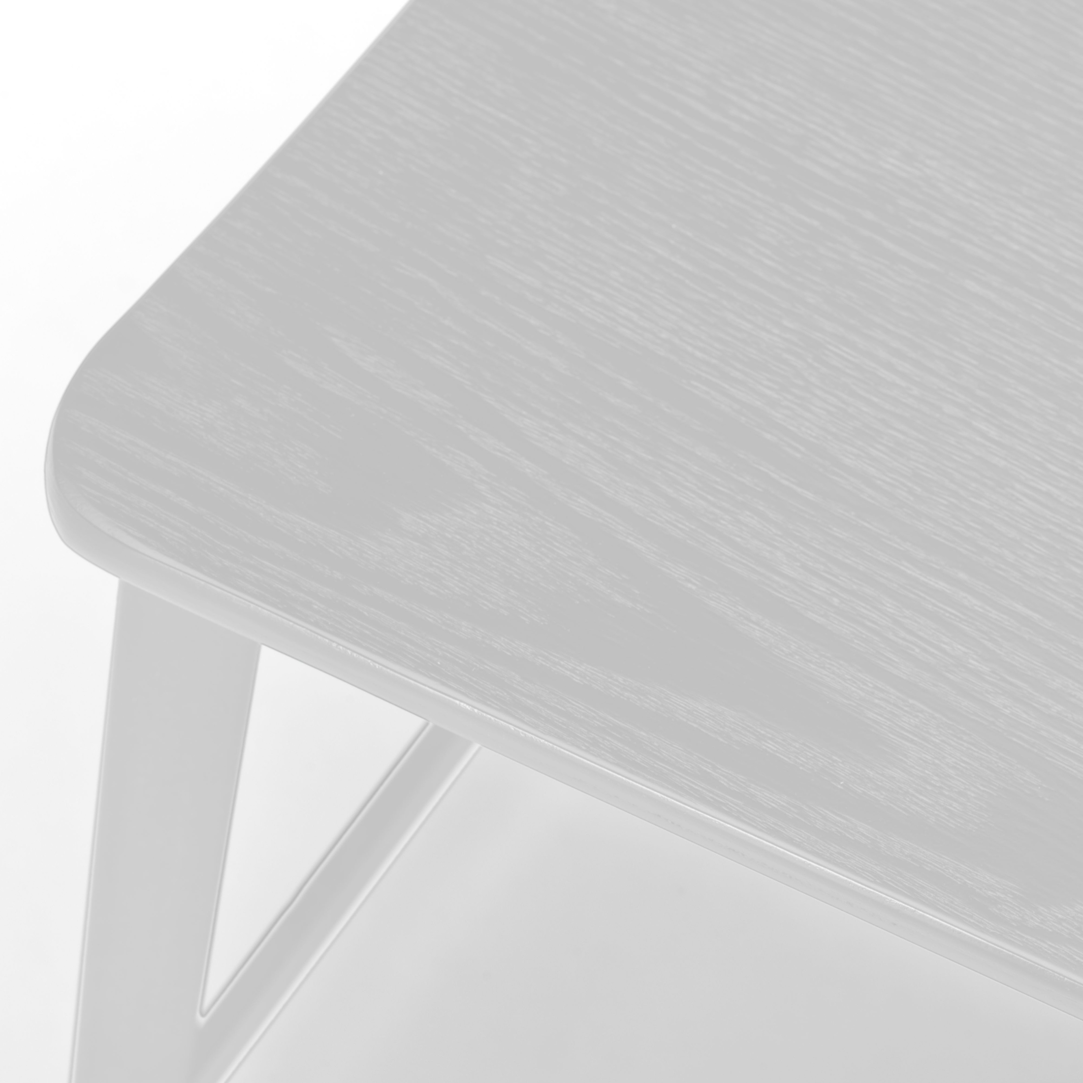 Set of high wooden stools with footrest and metal legs "Teo" cm 51.5x51 97h