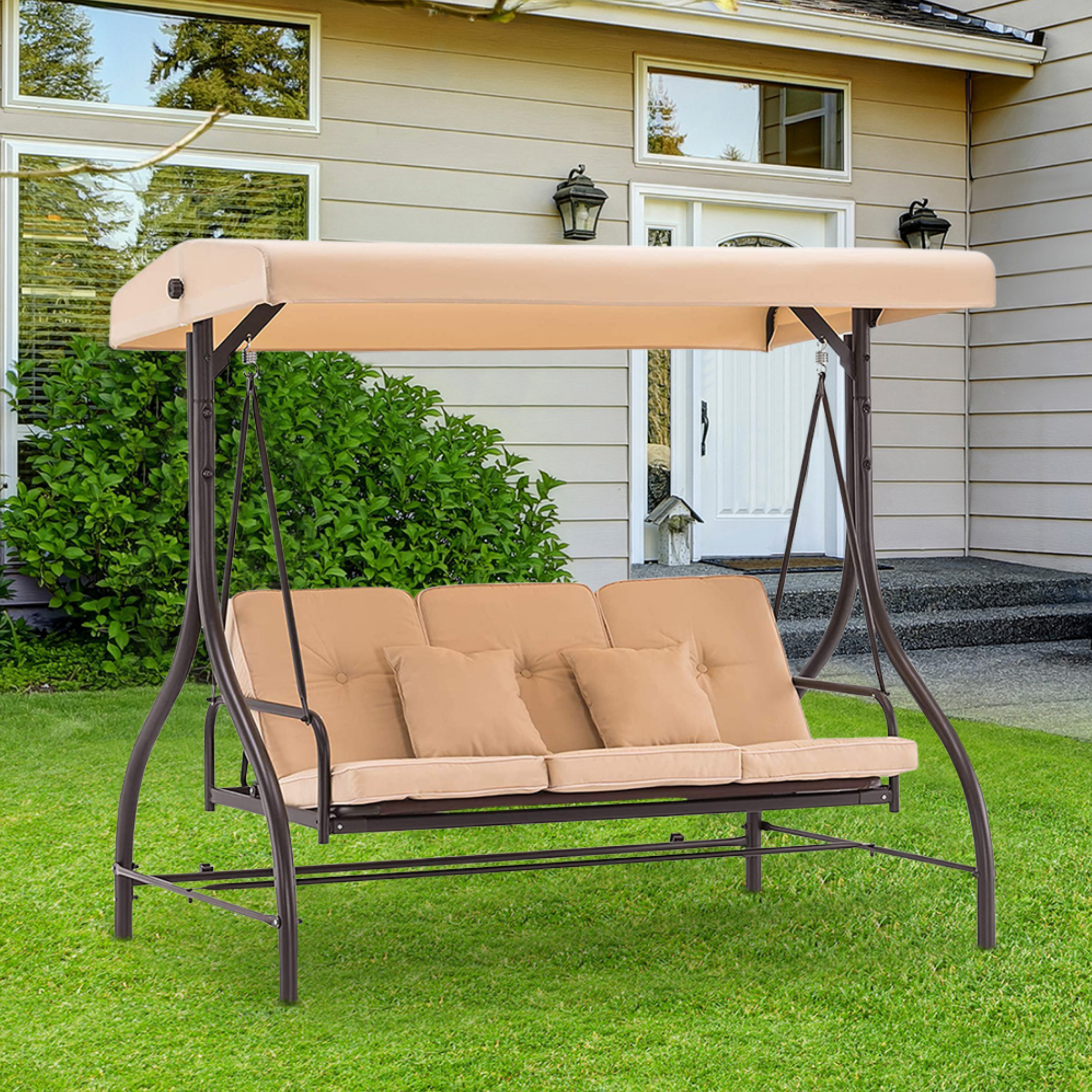 "Kathay" rocking chair that reclines into a bed, 194x125 cm, 174 cm high