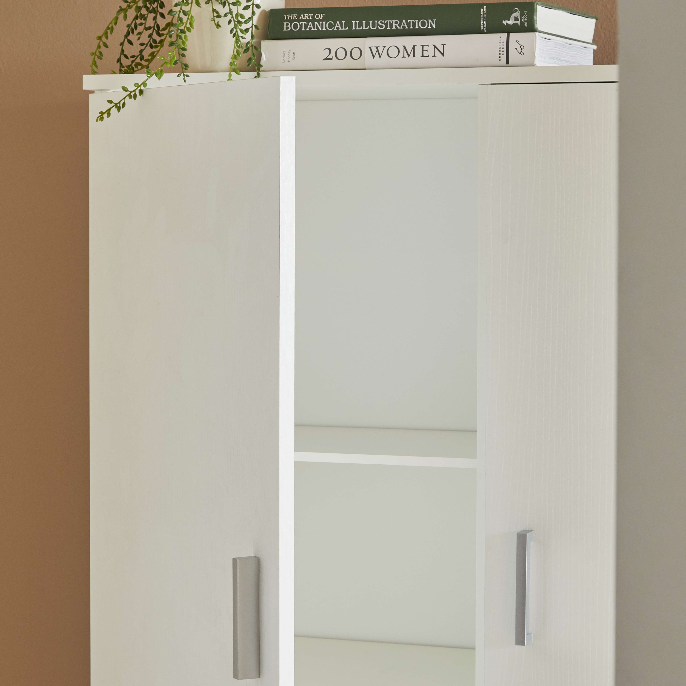 Elegant 3-door, 1-drawer "Raffy" wooden cabinet, 77x34 cm, 178h