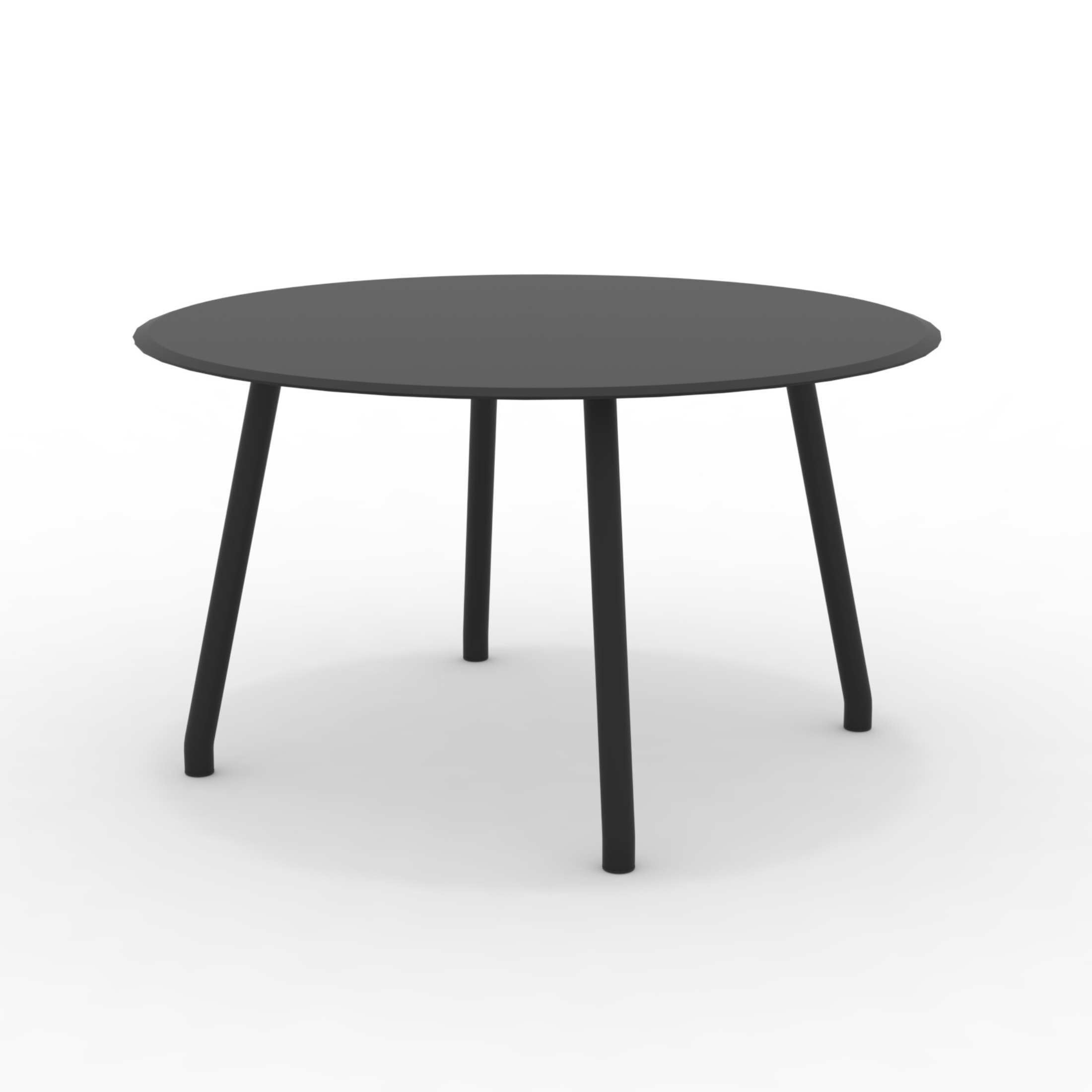 "Verdea" round aluminum garden dining table, 130x130 cm, 75 cm high