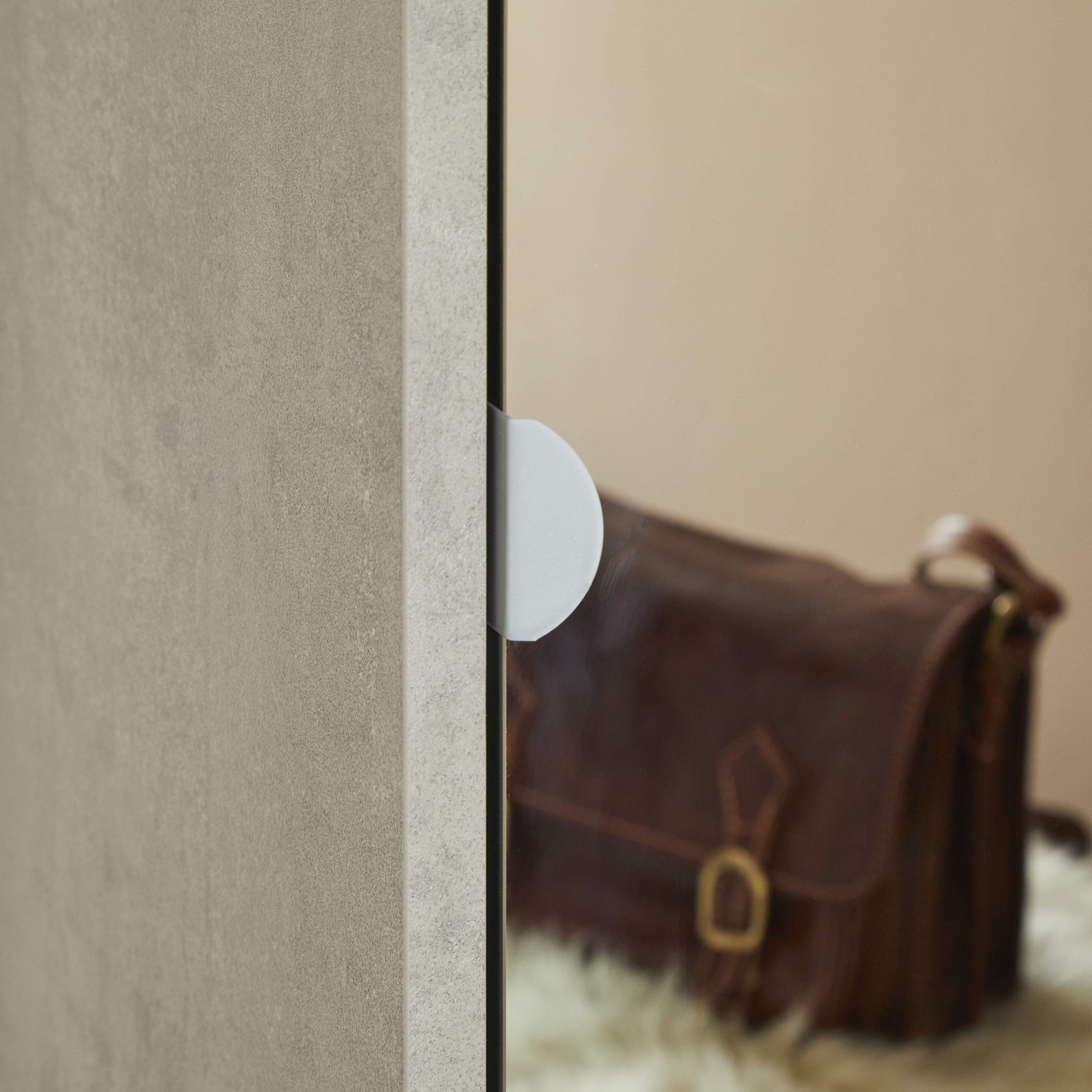 Mirror1 column with 1 mirror door, wooden cabinet, 43x29 cm, 190 cm high