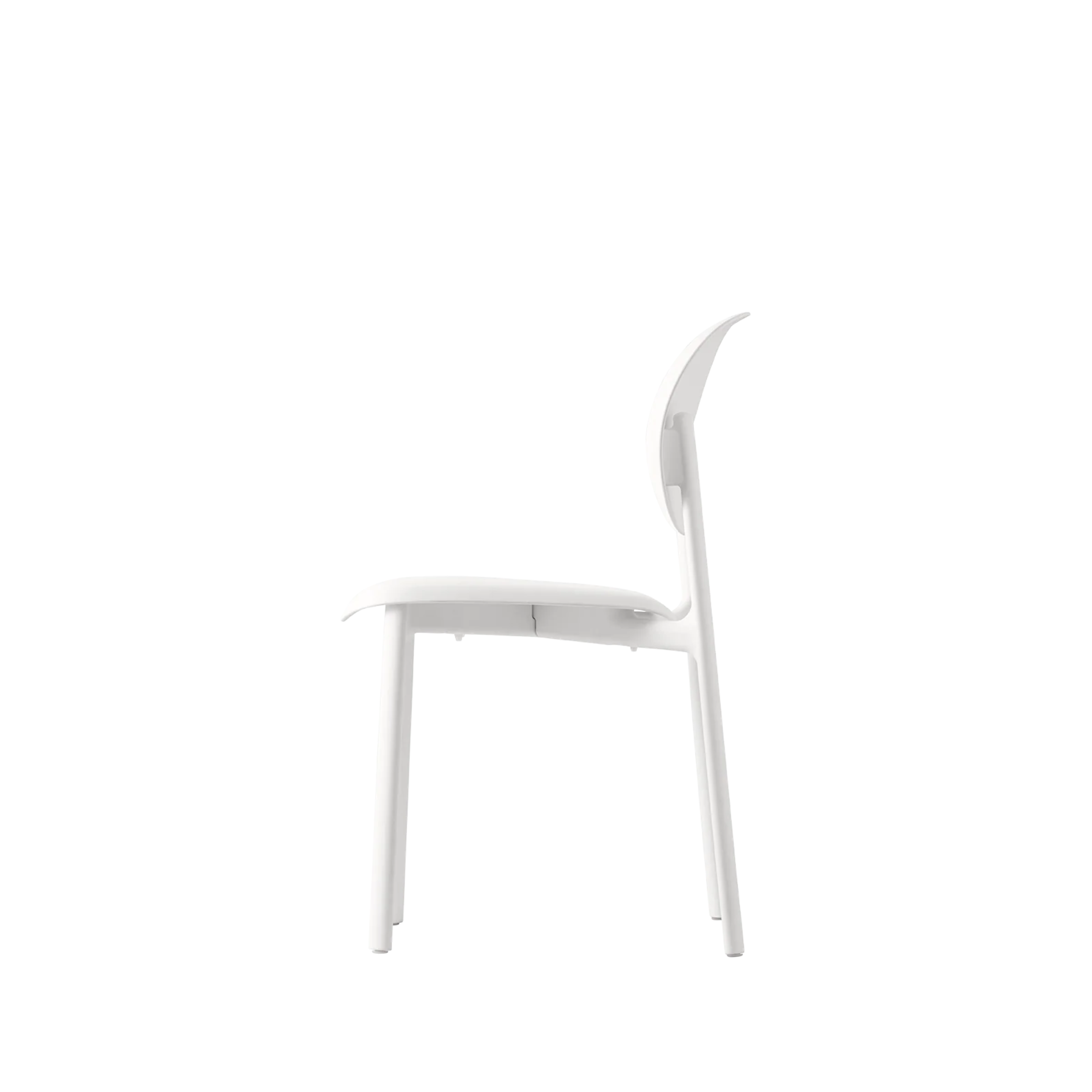 "Zero" modern living room chair in recycled polypropylene 53x53 cm 82h