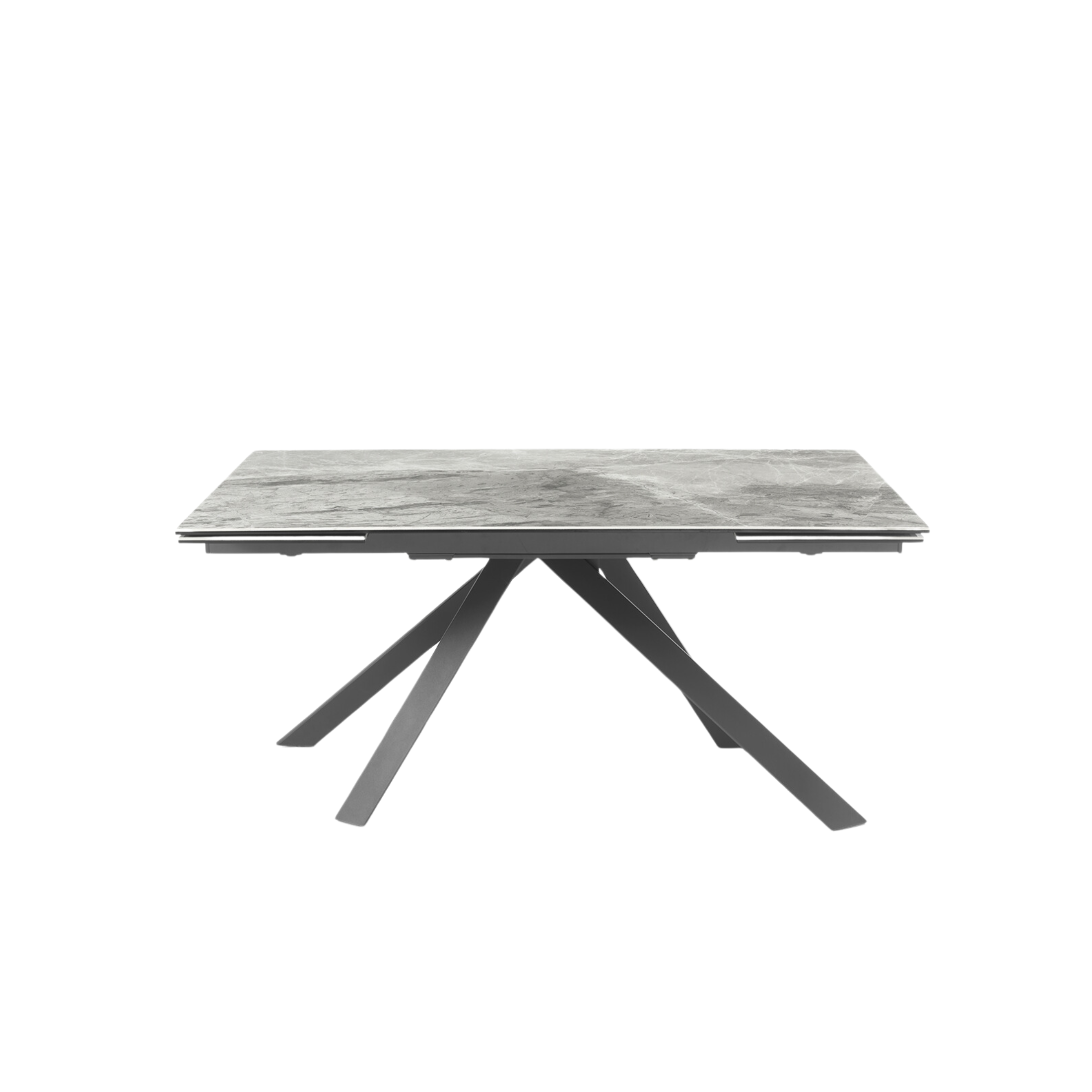 "Caio" modern extendable dining table with porcelain stoneware top