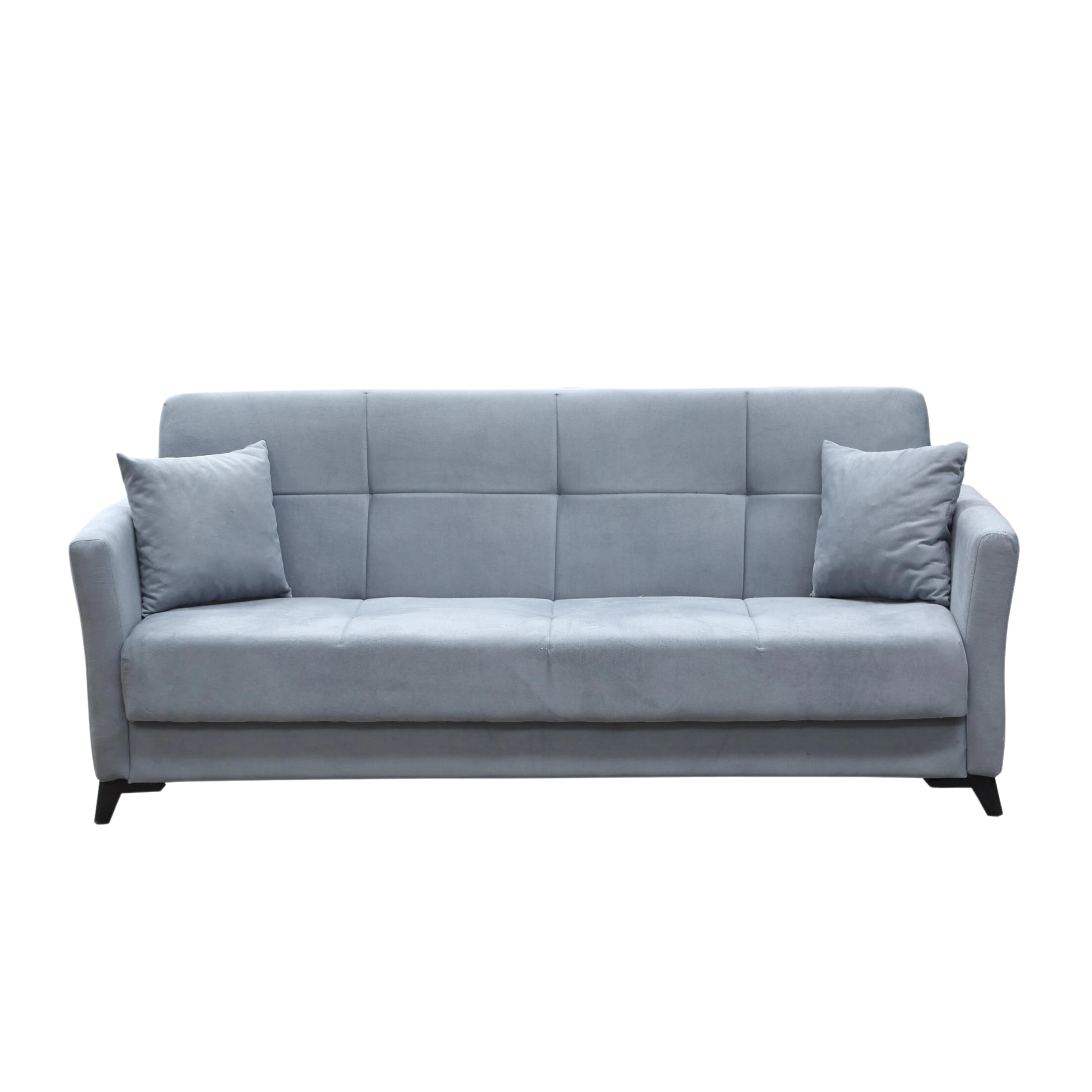 "Lory" modern 3-seater velvet sofa bed for living room, 210x88 cm, 82 cm high