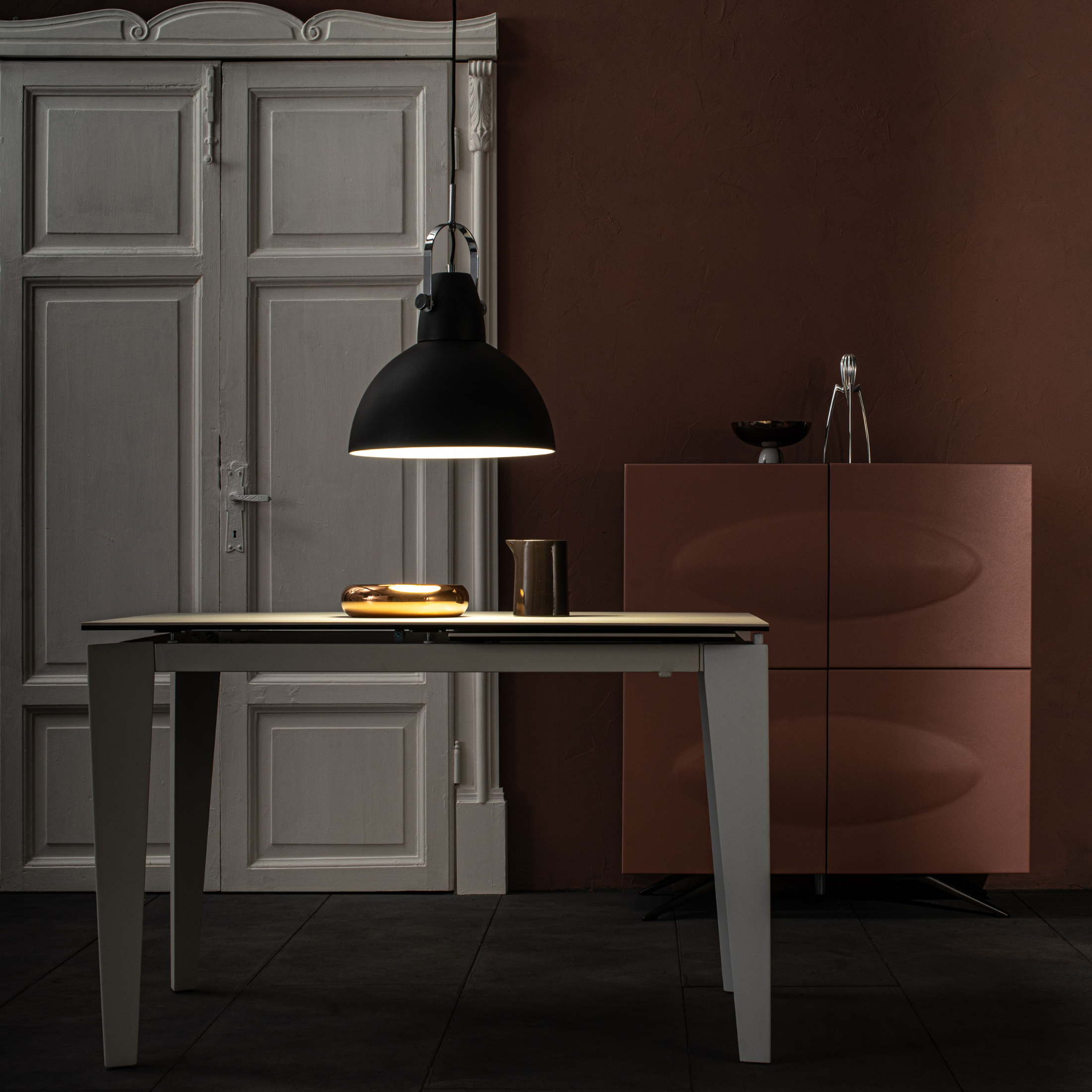 "Cage" painted metal pendant lamp with adjustable cable, 38x38 cm, 33 cm high