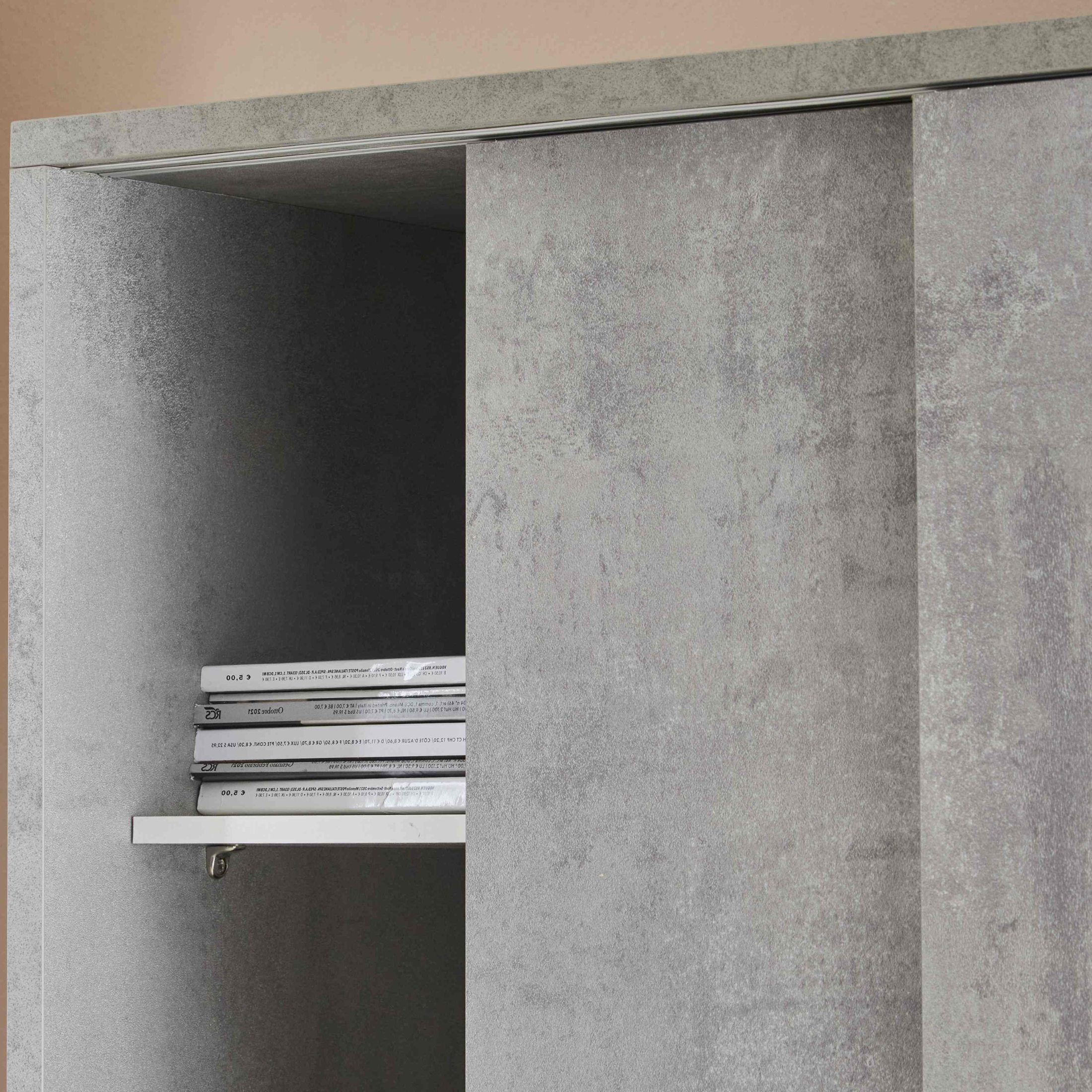 "Slide" 2-door wooden wardrobe with sliding doors, 82x41 cm, 190 cm high