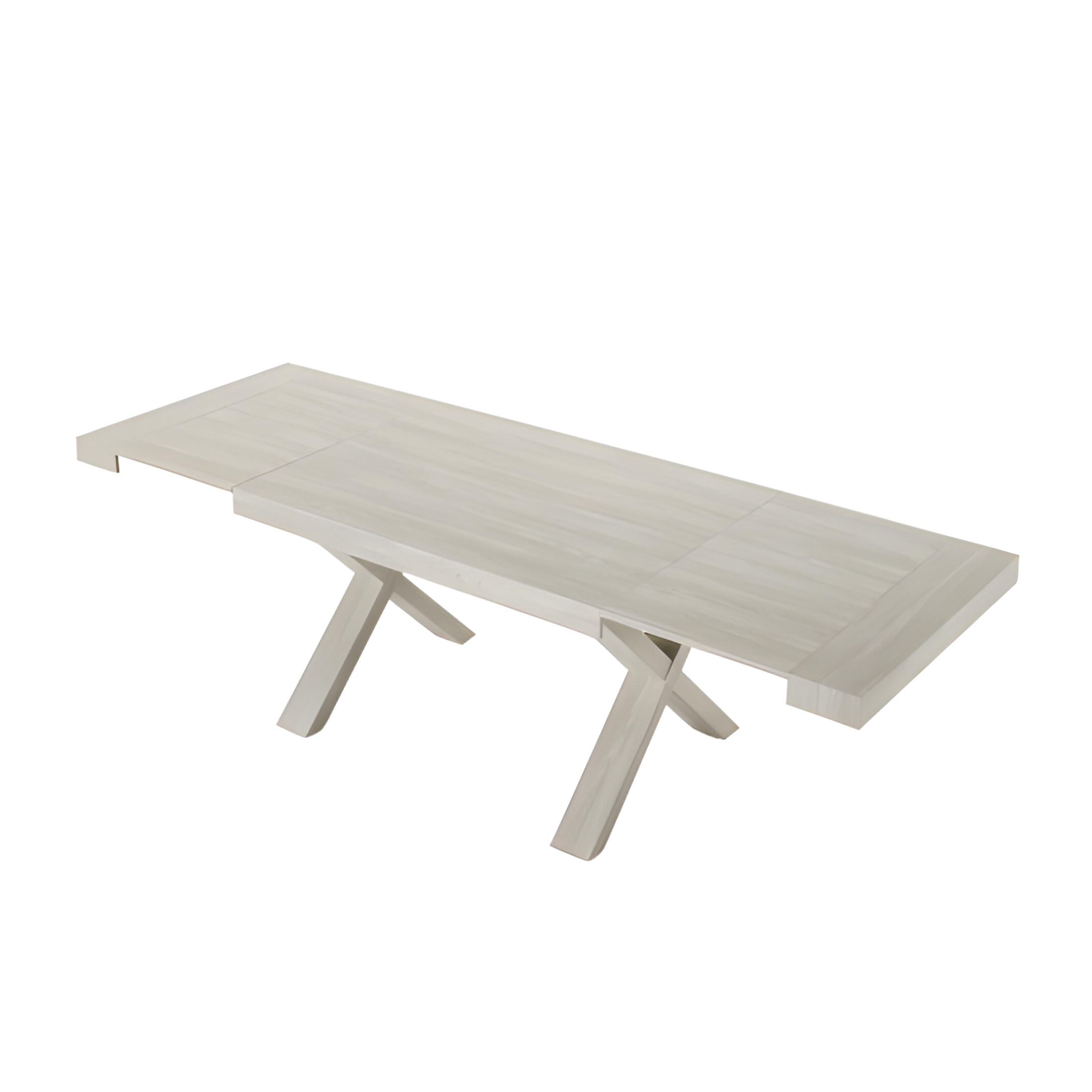 "Barton" extendable dining table with wood-effect laminate extensions, 160/260x90 cm, 76h