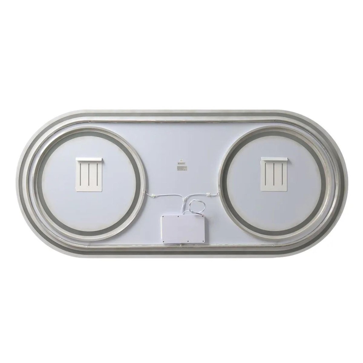 Specchio a led da bagno "Luce" a doppia postazione in alluminio cm 180x80h - MondoViro