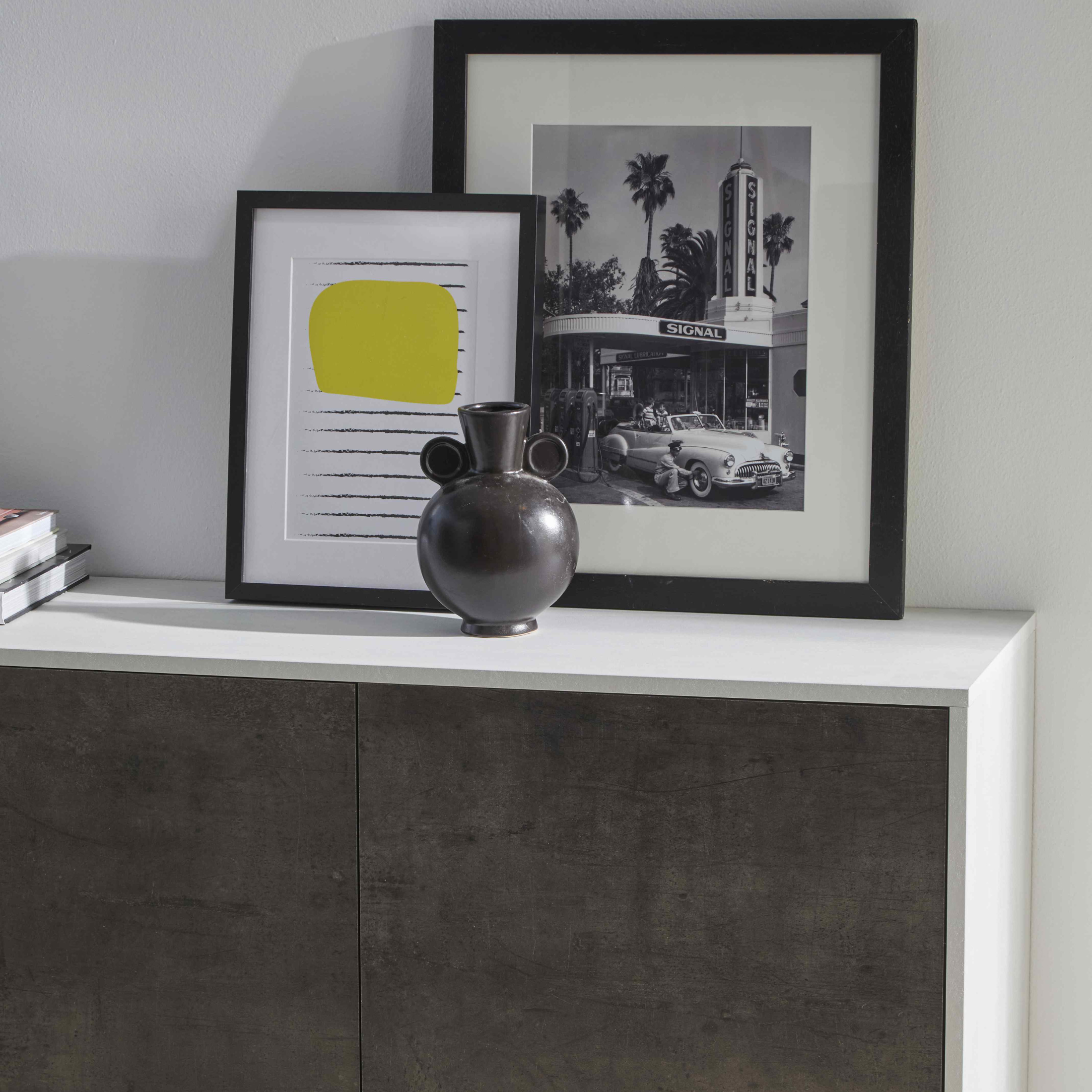 "Alex" 3-door wooden cabinet, push-pull sideboard, 177x41 cm, 74h