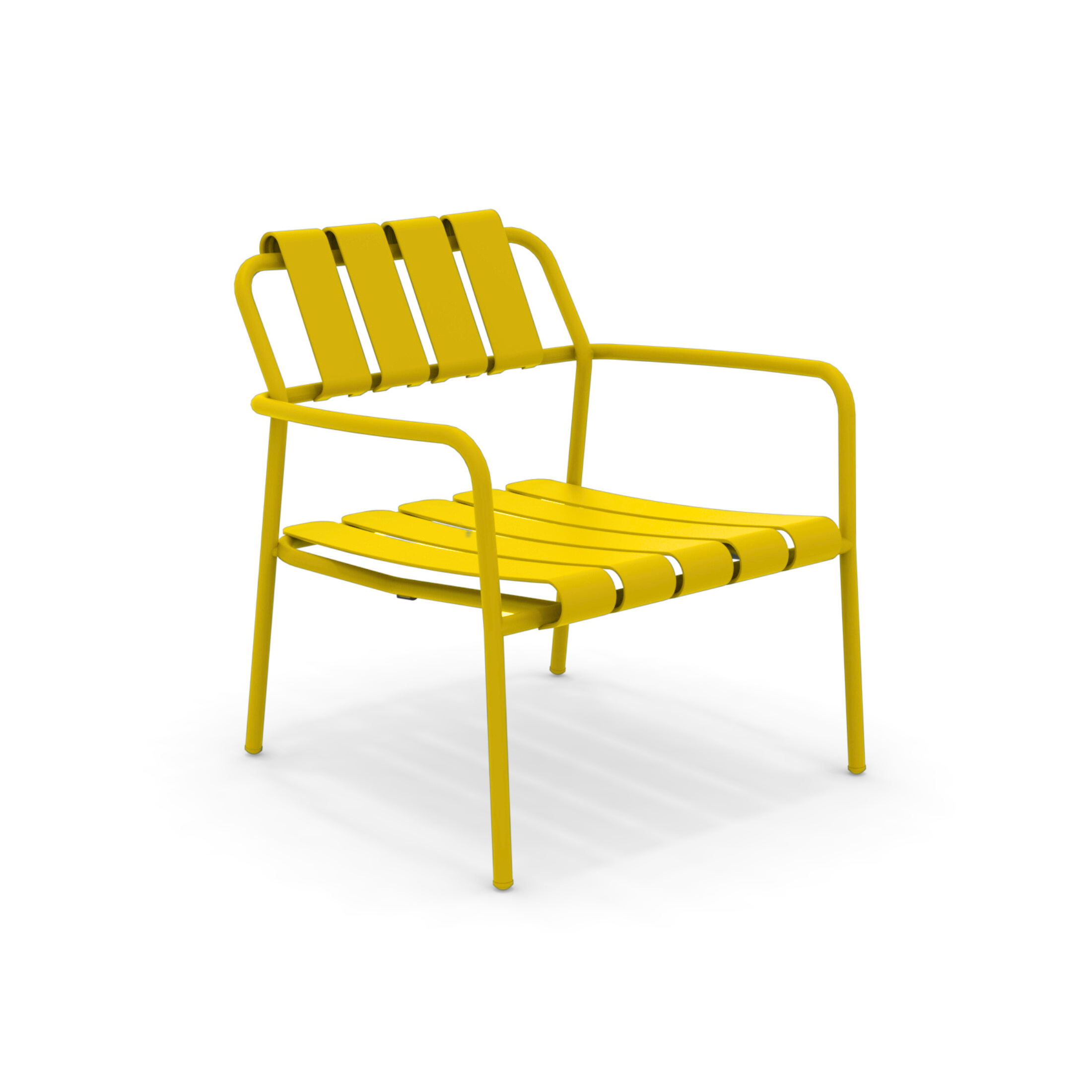 Low aluminum garden armchair "Verdea" lounge chair 72x70 cm 76h