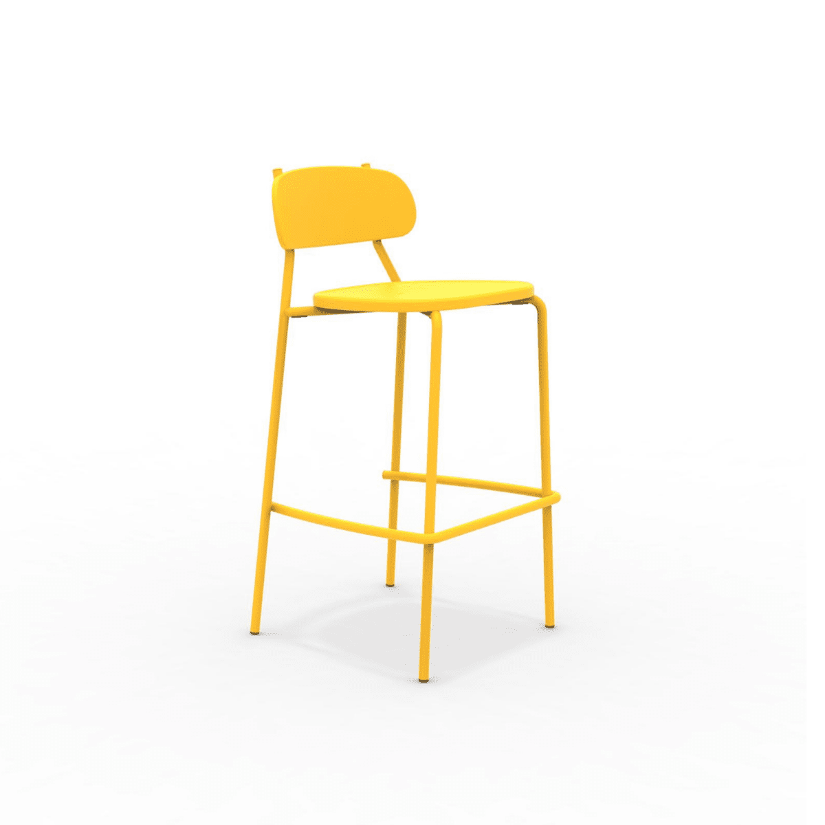 Set di sgabelli da giardino "Fox" impilabili in metallo verniciato cm 48x50 98h - MondoViro