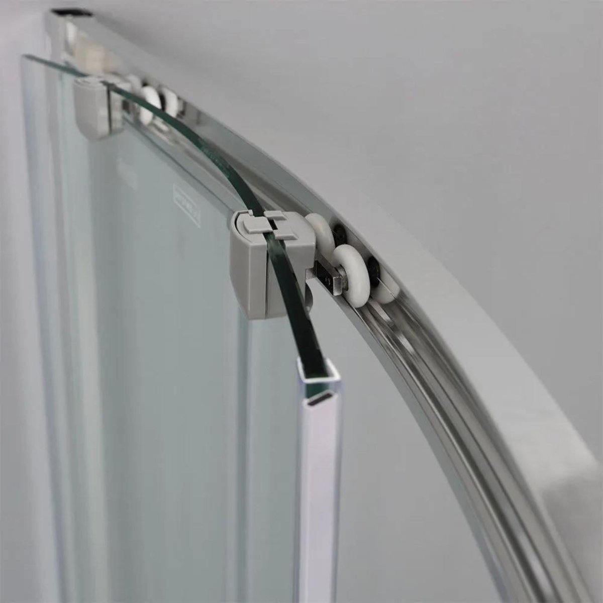 Box doccia semicircolare "Genova" con 2 ante scorrevoli in vetro temperato h 185 cm - MondoViro