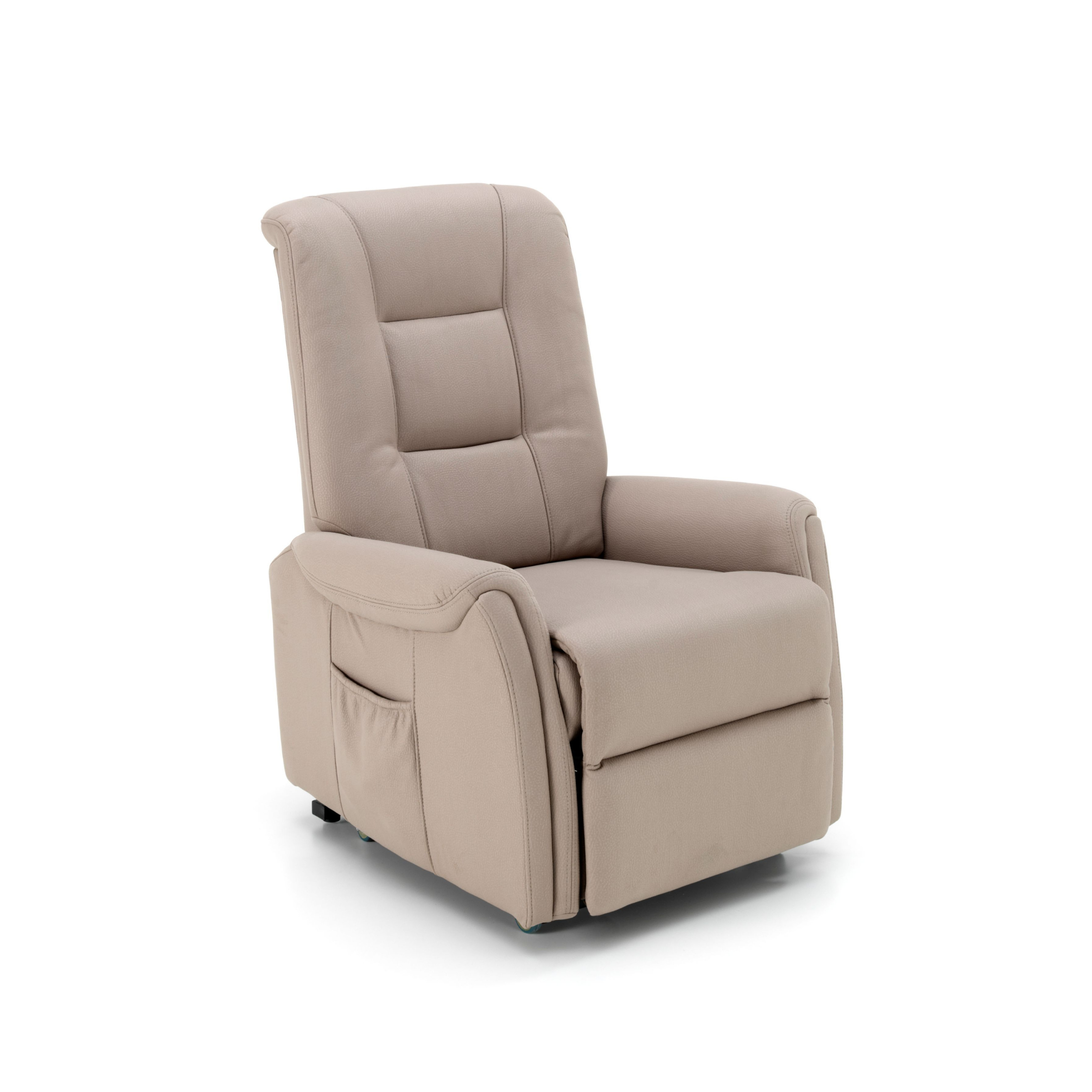 Sillón reclinable beige "Elisa" elevable 1 motor 75x90 107h