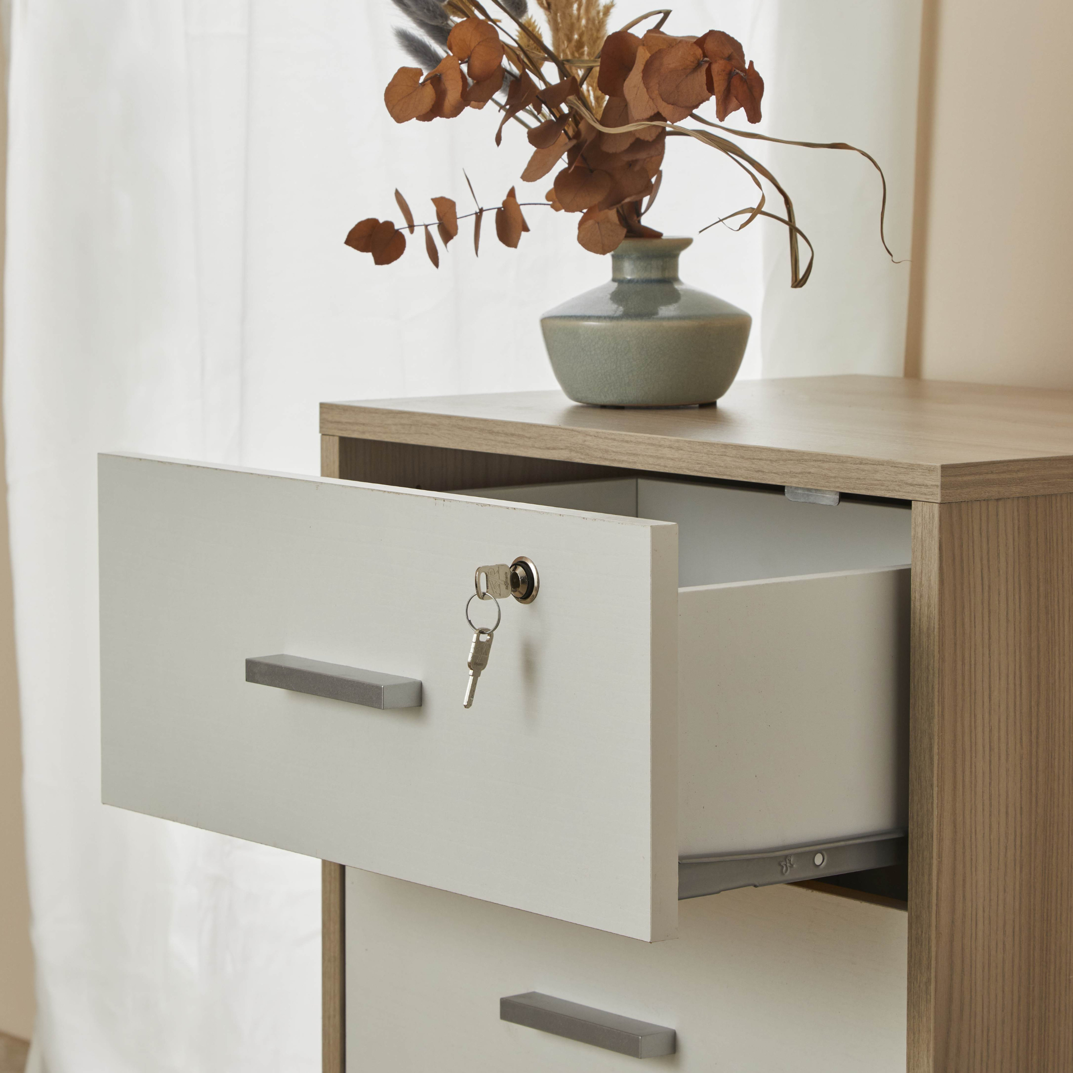 3-drawer "Drop" desk unit with wheels, 50x41 cm, 70 cm high
