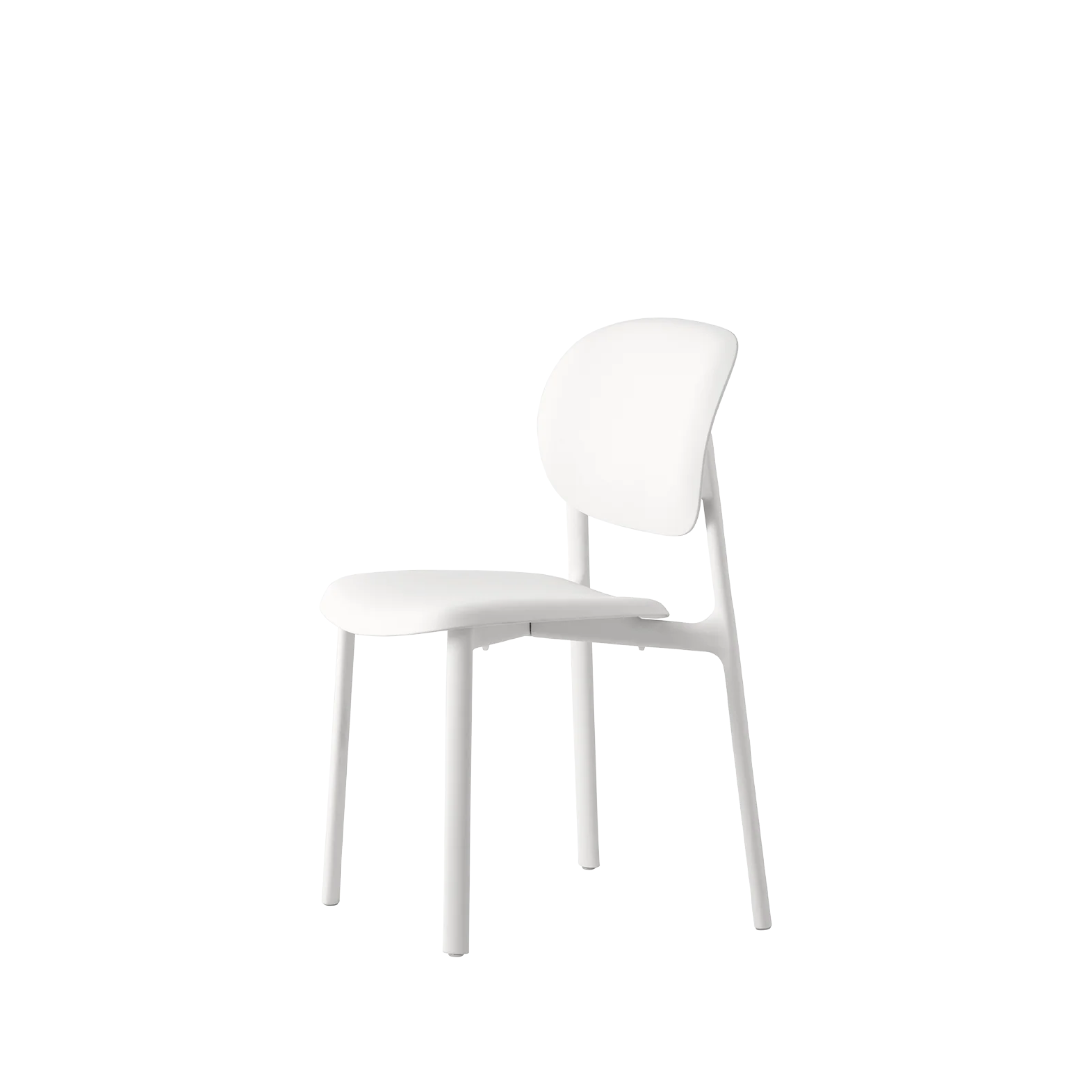 "Zero" modern living room chair in recycled polypropylene 53x53 cm 82h