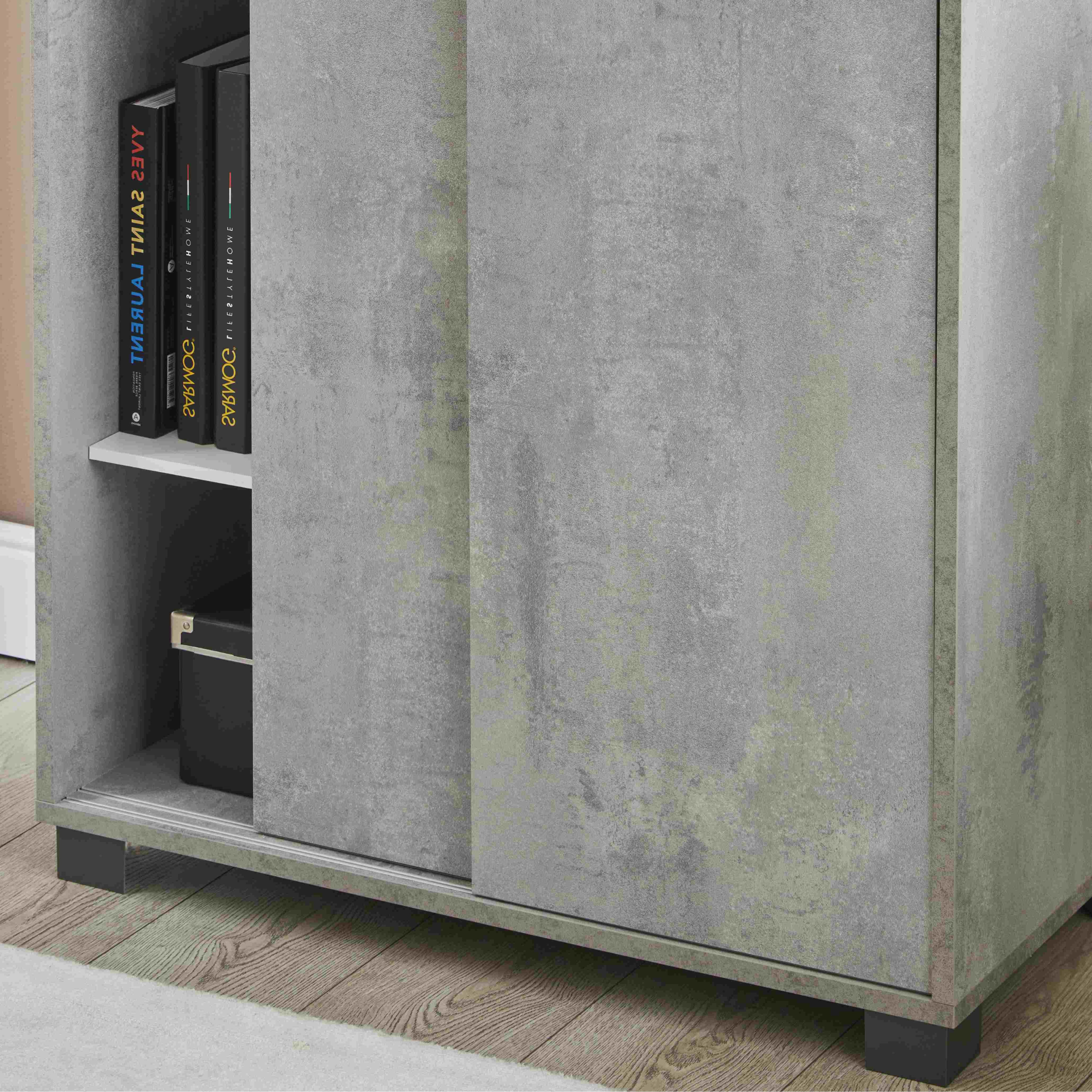 "Slide" 2-door wooden wardrobe with sliding doors, 82x41 cm, 190 cm high