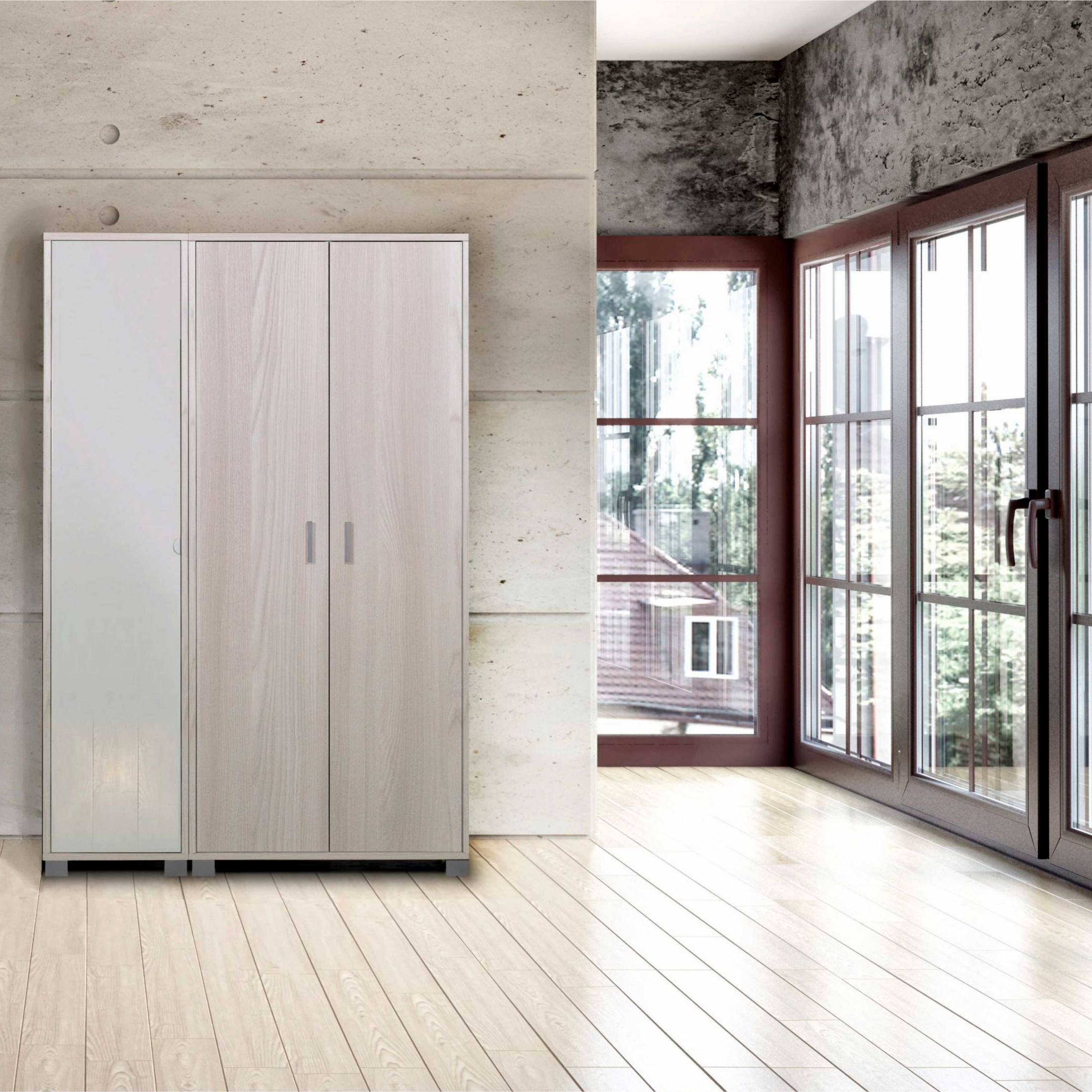 Mirror1 column with 1 mirror door, wooden cabinet, 43x29 cm, 190 cm high
