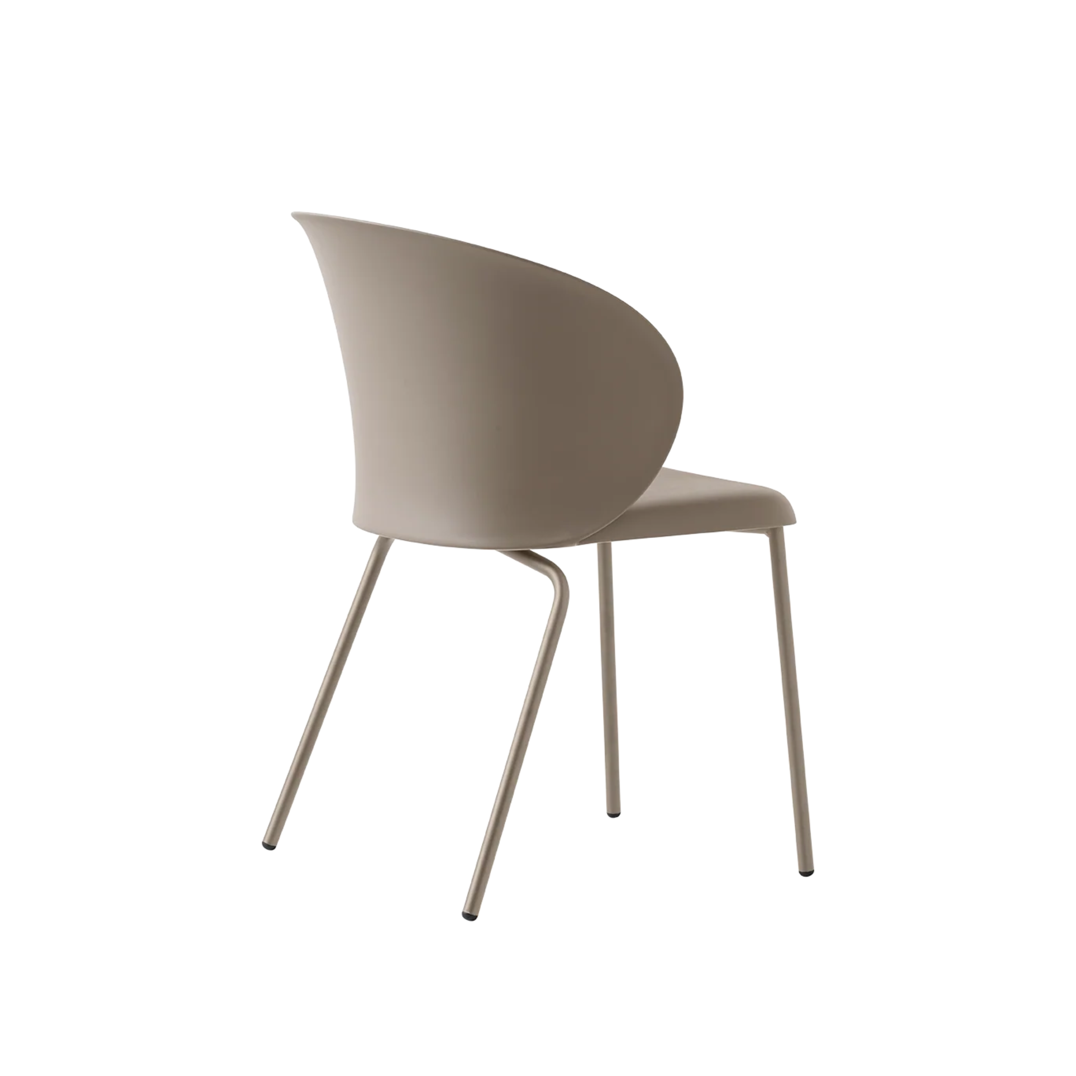 Set of modern "Tuka" chairs in metal and polypropylene, stackable, 55x59 cm, 86h