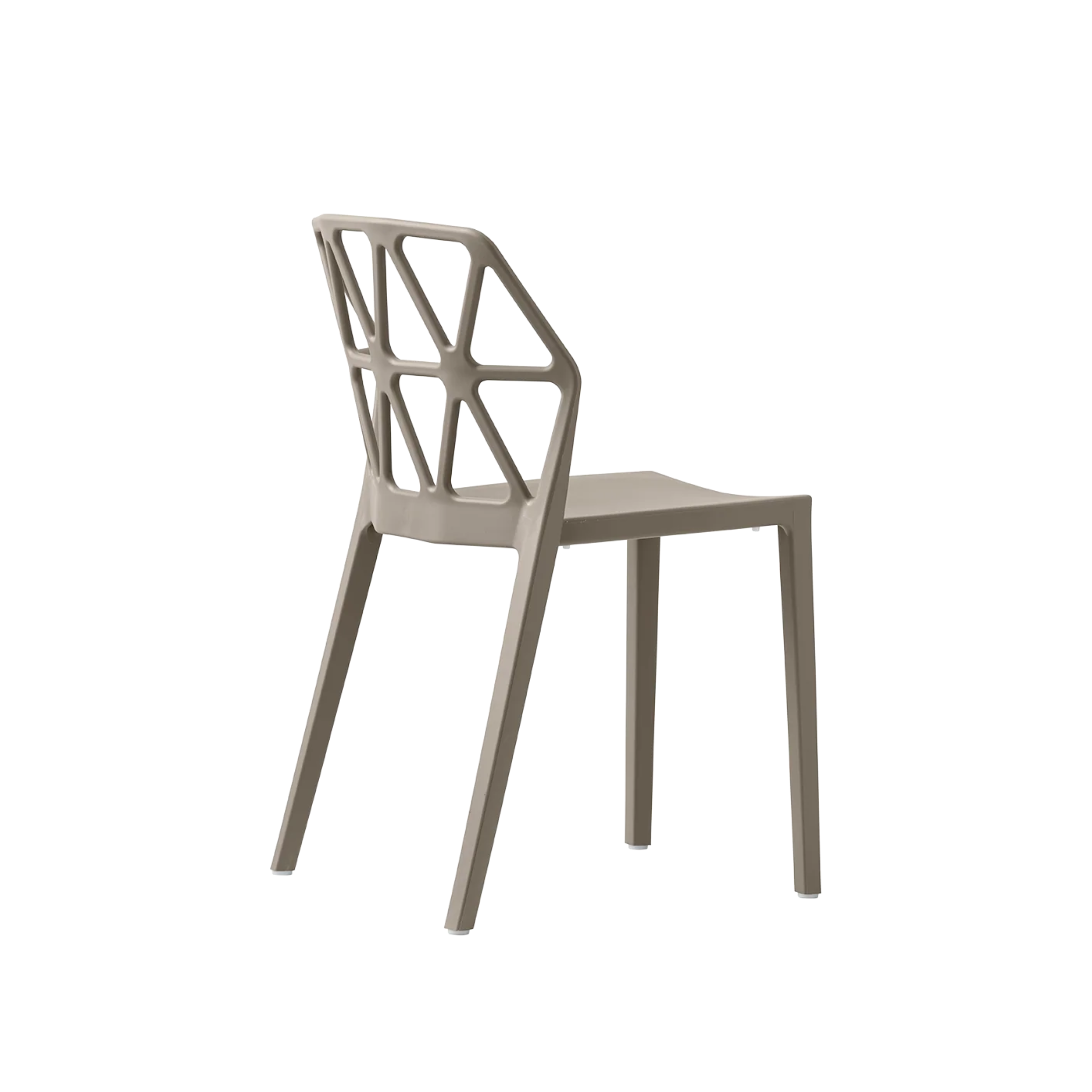 Set of modern polypropylene "Alchemia" chairs for indoor and outdoor use, stackable.