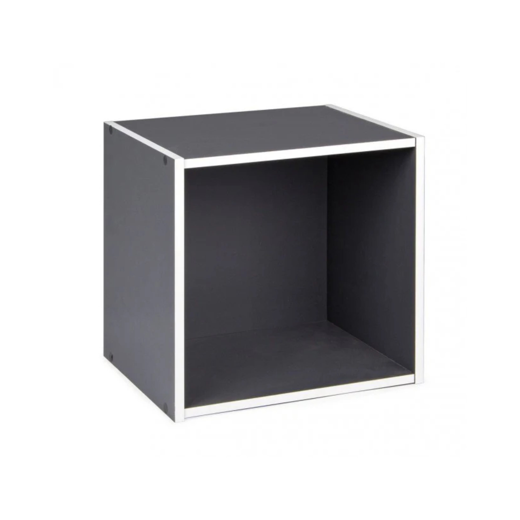 "Cubo" colored open shelf in wood, 35x35 cm, 29h