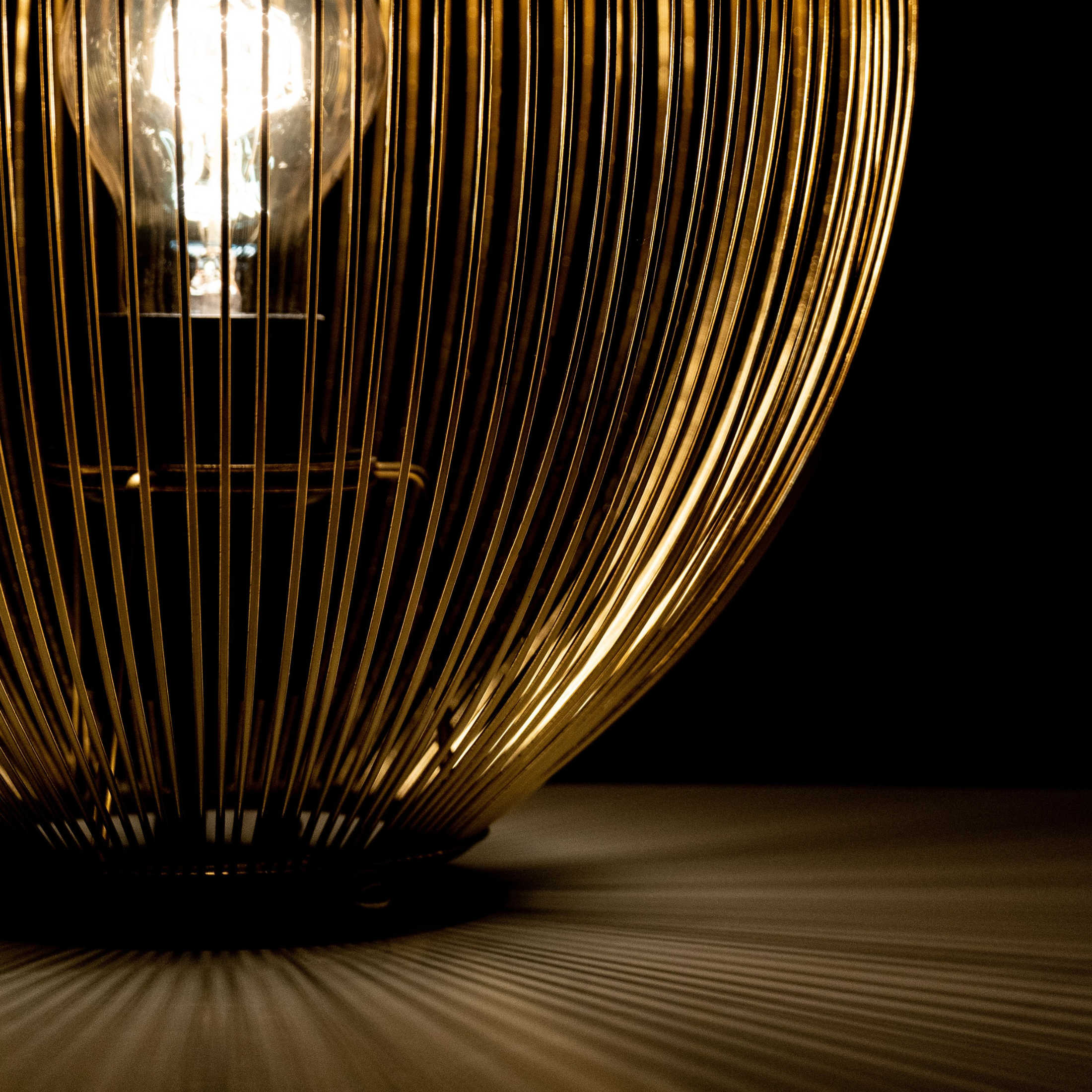 "Sirio" hanging and table lamp with metal shade