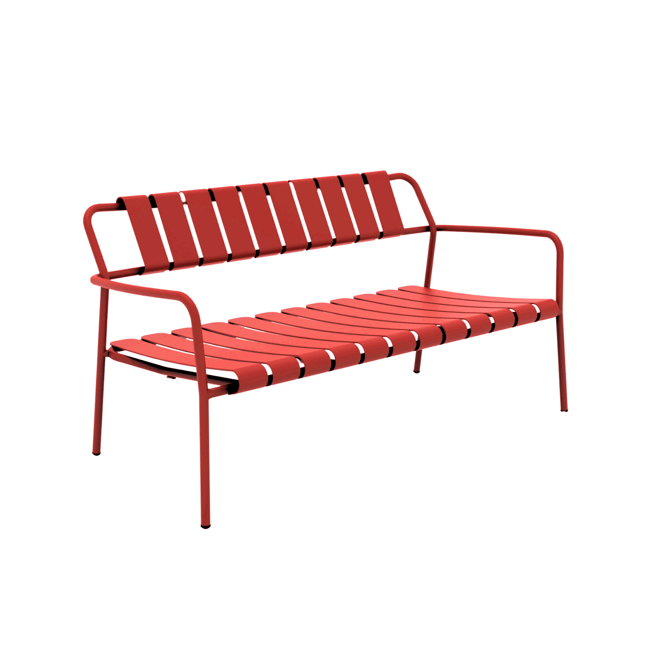"Verdea" aluminum lounge bench, garden sofa, 146x70 cm, 76h