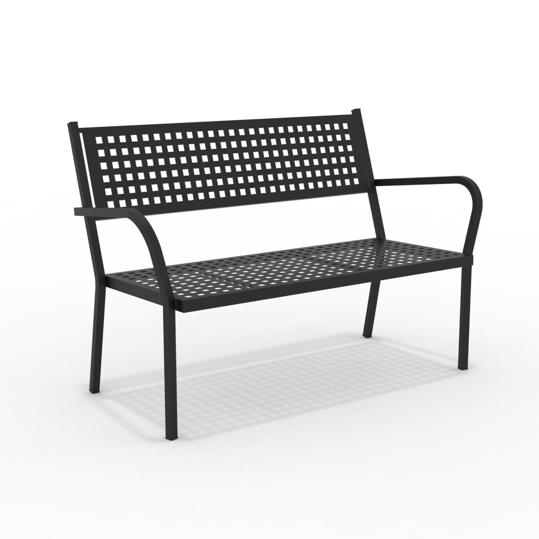 Modern metal garden sofa "Alice" stackable sofa bench cm 125x60 77h
