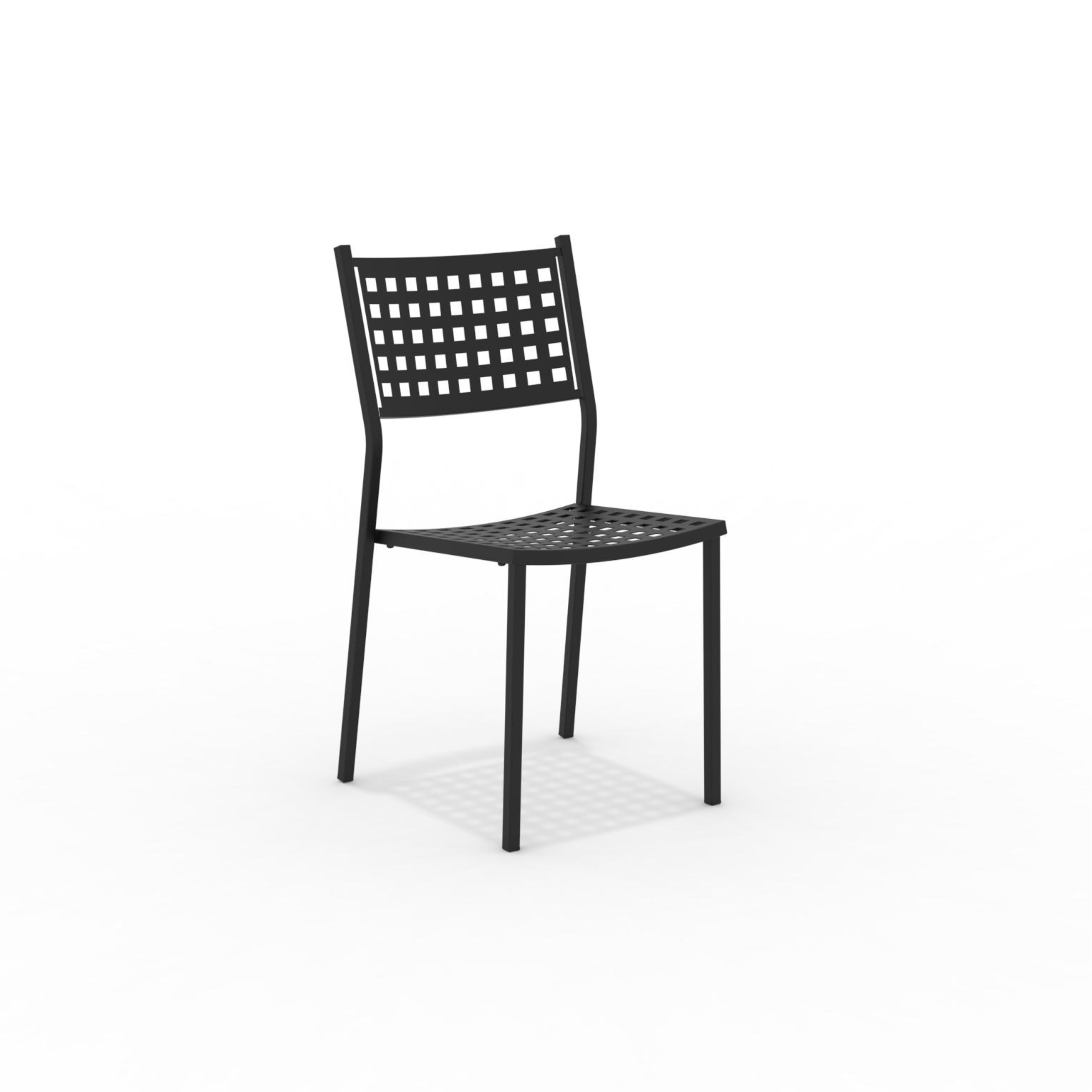 Set of stackable metal garden chairs "Alice" without armrests, 43x48 cm, 85 cm high