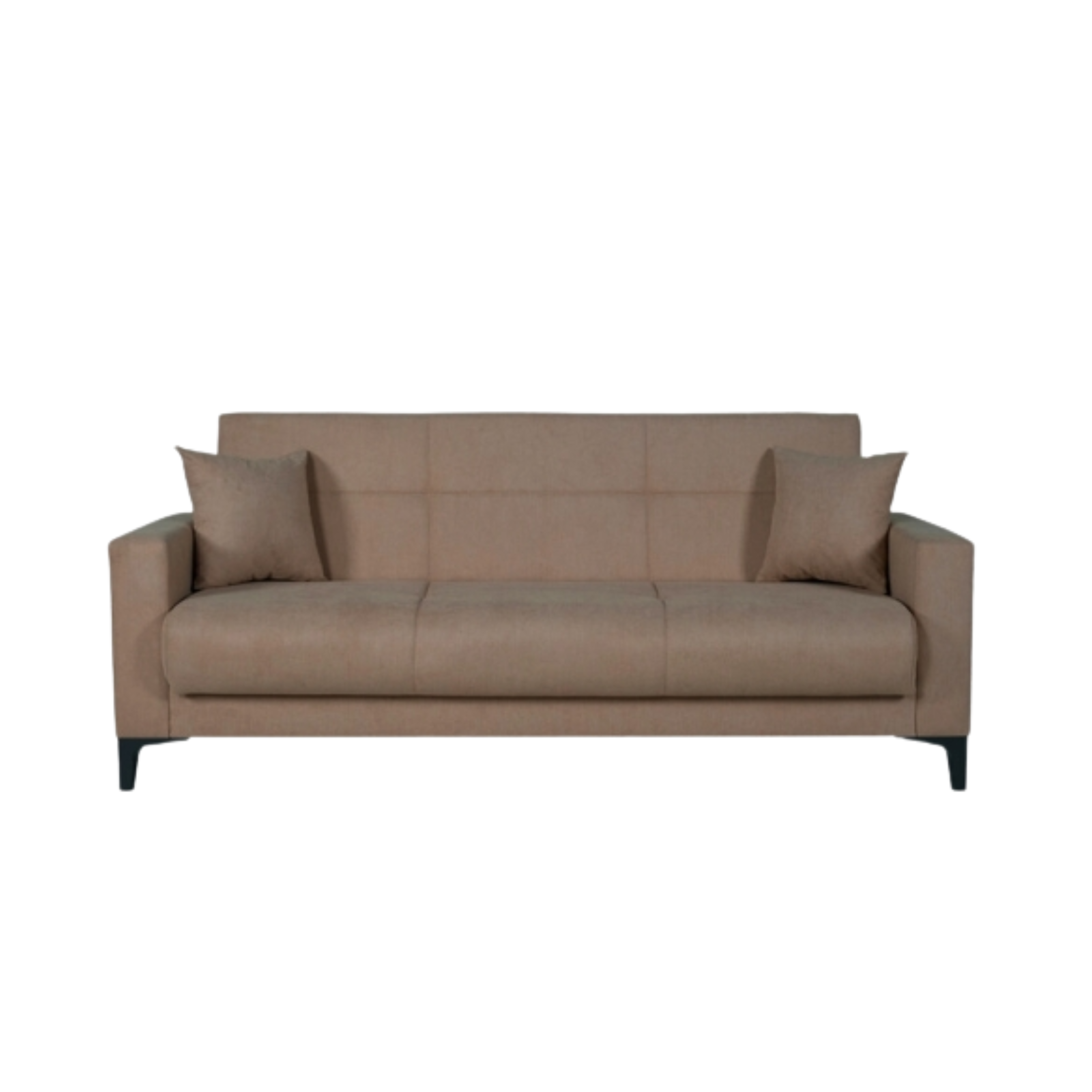 "Bravo Bacos" fabric sofa with storage drawer and two cushions