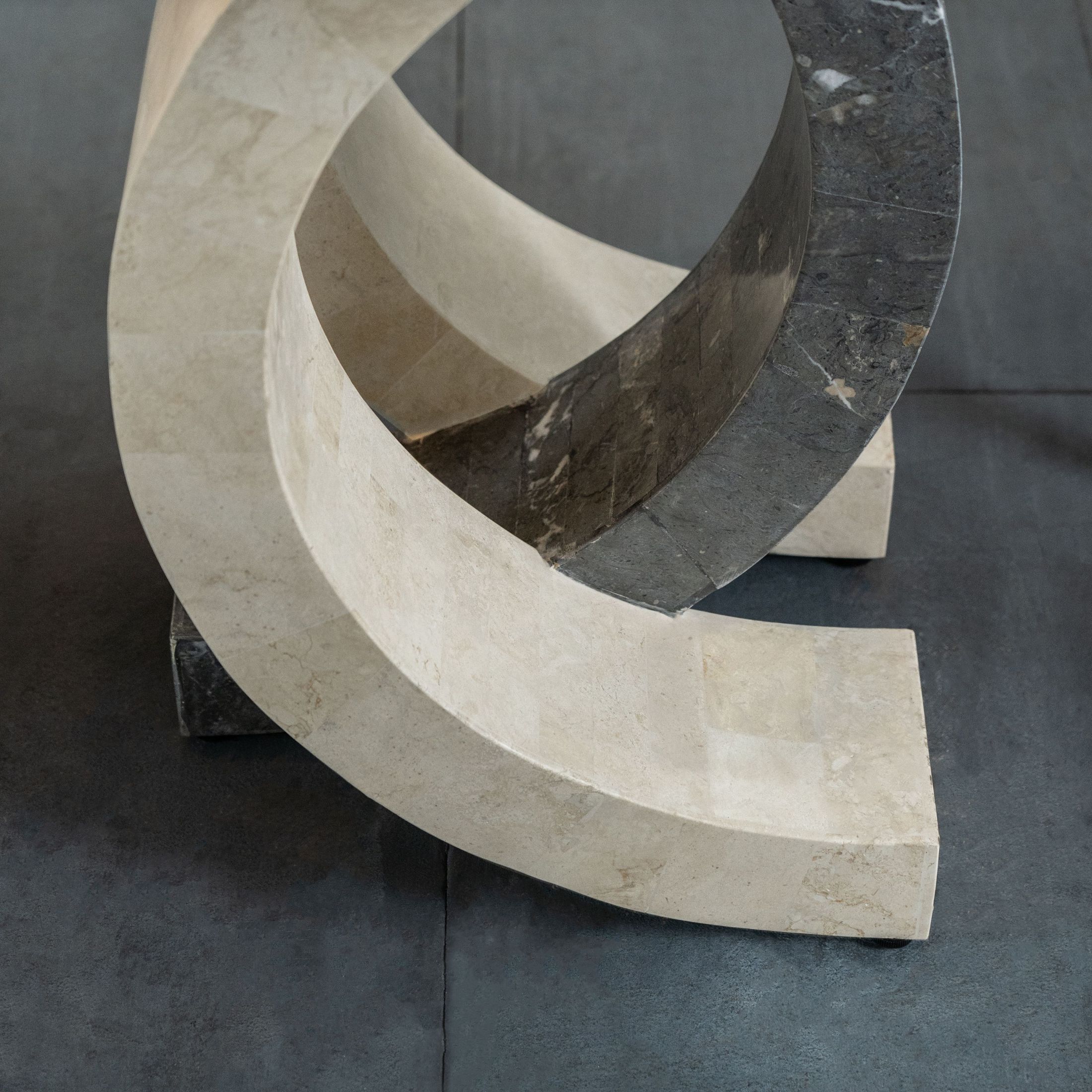 "Coco" stone dining table with tempered glass top, 180x100 cm, 76 cm high