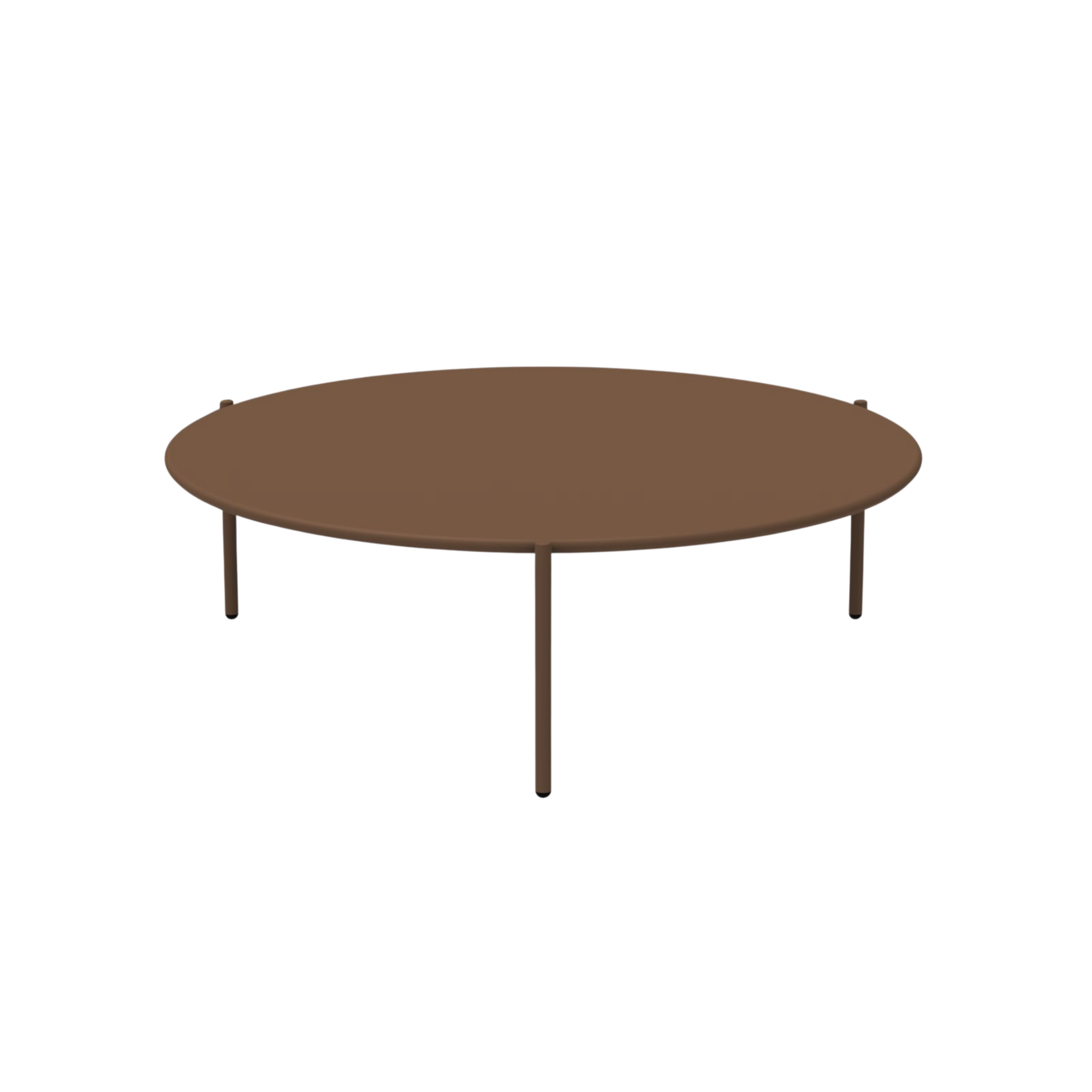 "Aria3" round metal coffee table, stackable garden table, 110x110 cm, 35 cm high