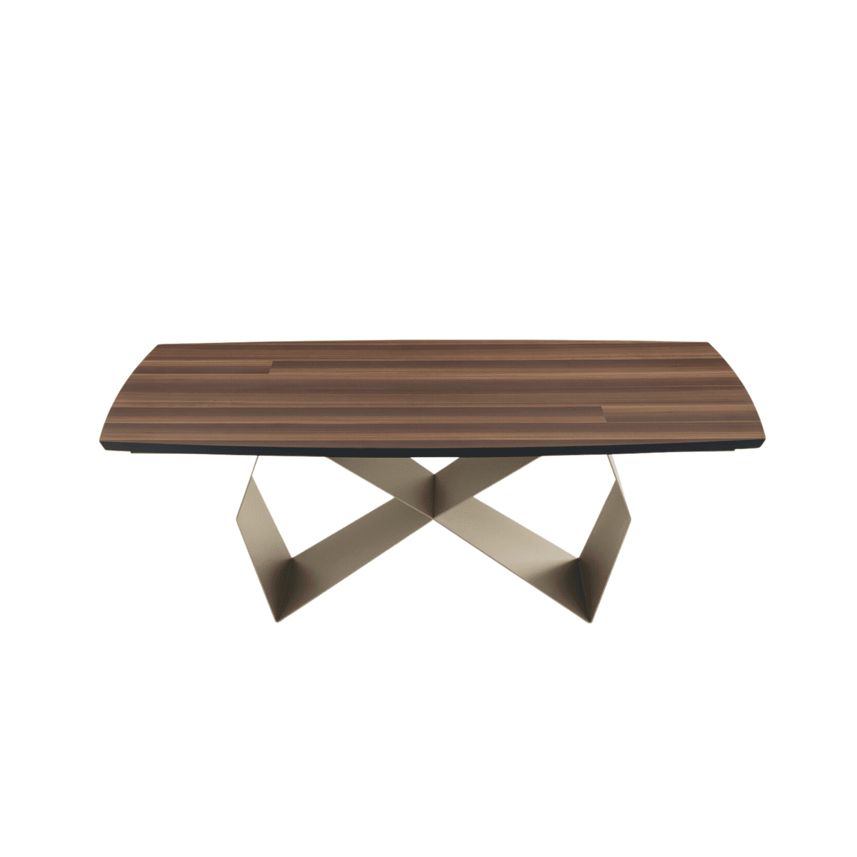 Tavolo fisso da pranzo "Reina" con base in metallo e piano in rovere cm 200x100 75h - MondoViro