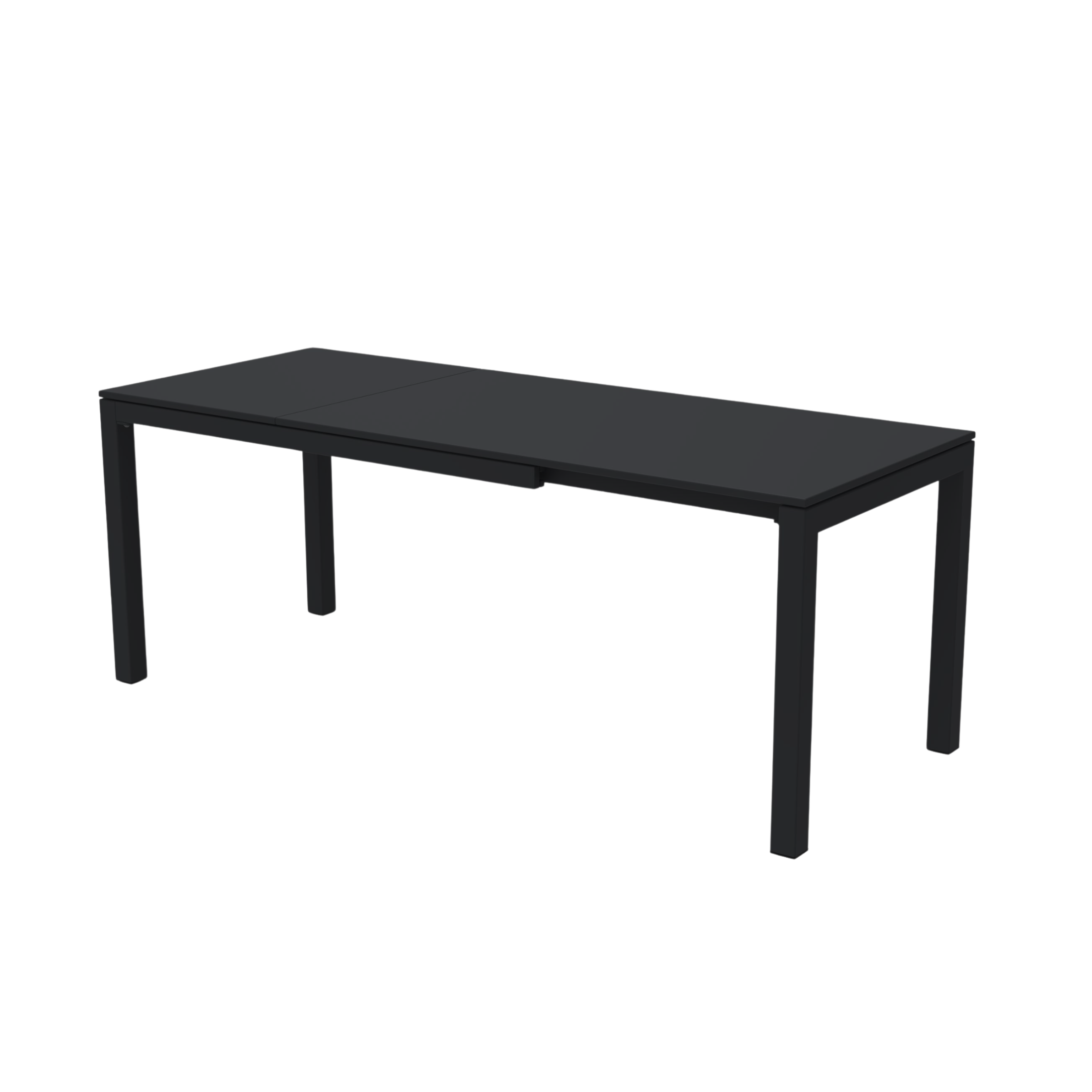 Extendable "Extia" painted metal garden table for modern use