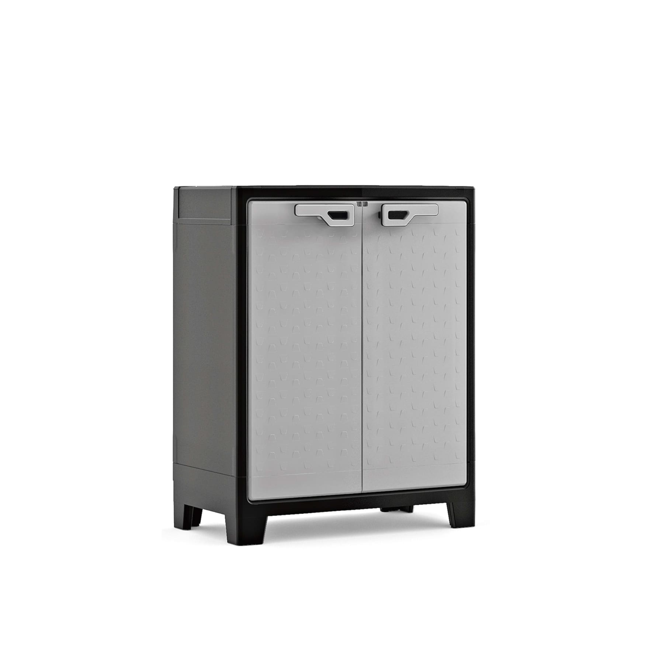 XL "Hitan" resin garden cabinet with internal shelves and raised feet