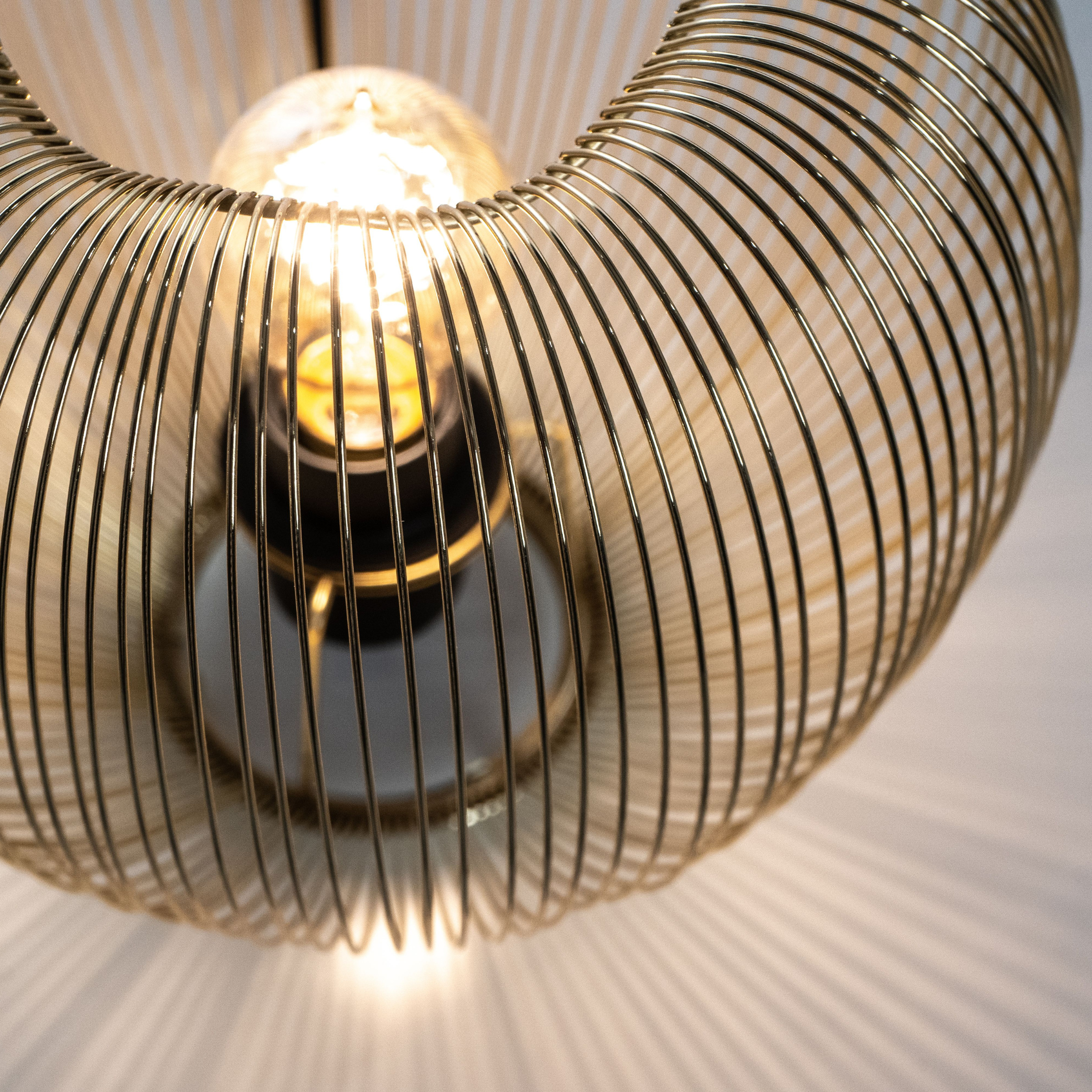 "Sirio" hanging and table lamp with metal shade