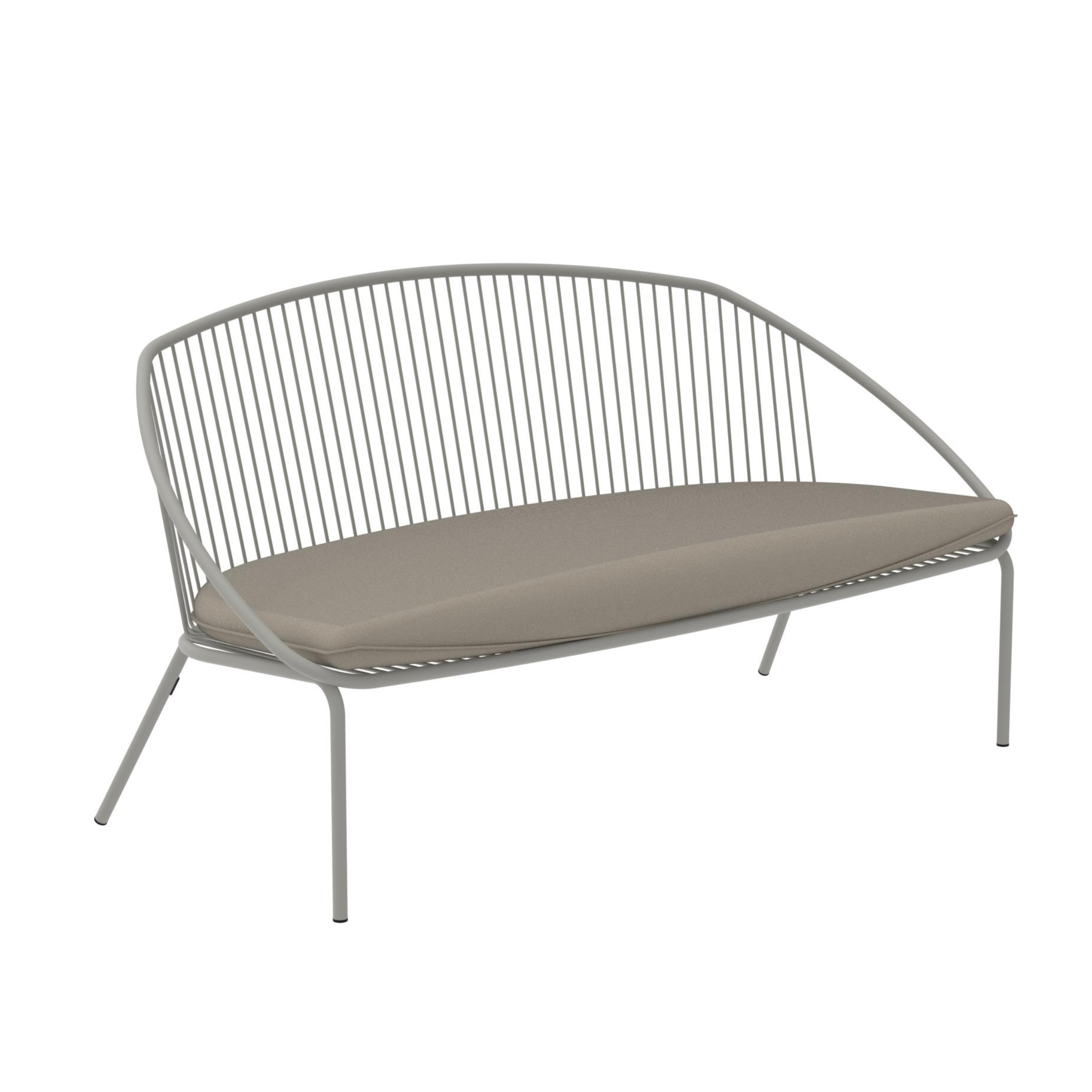 "Aria" metal garden sofa, stackable lounge bench, 160x81 cm, 85 cm high