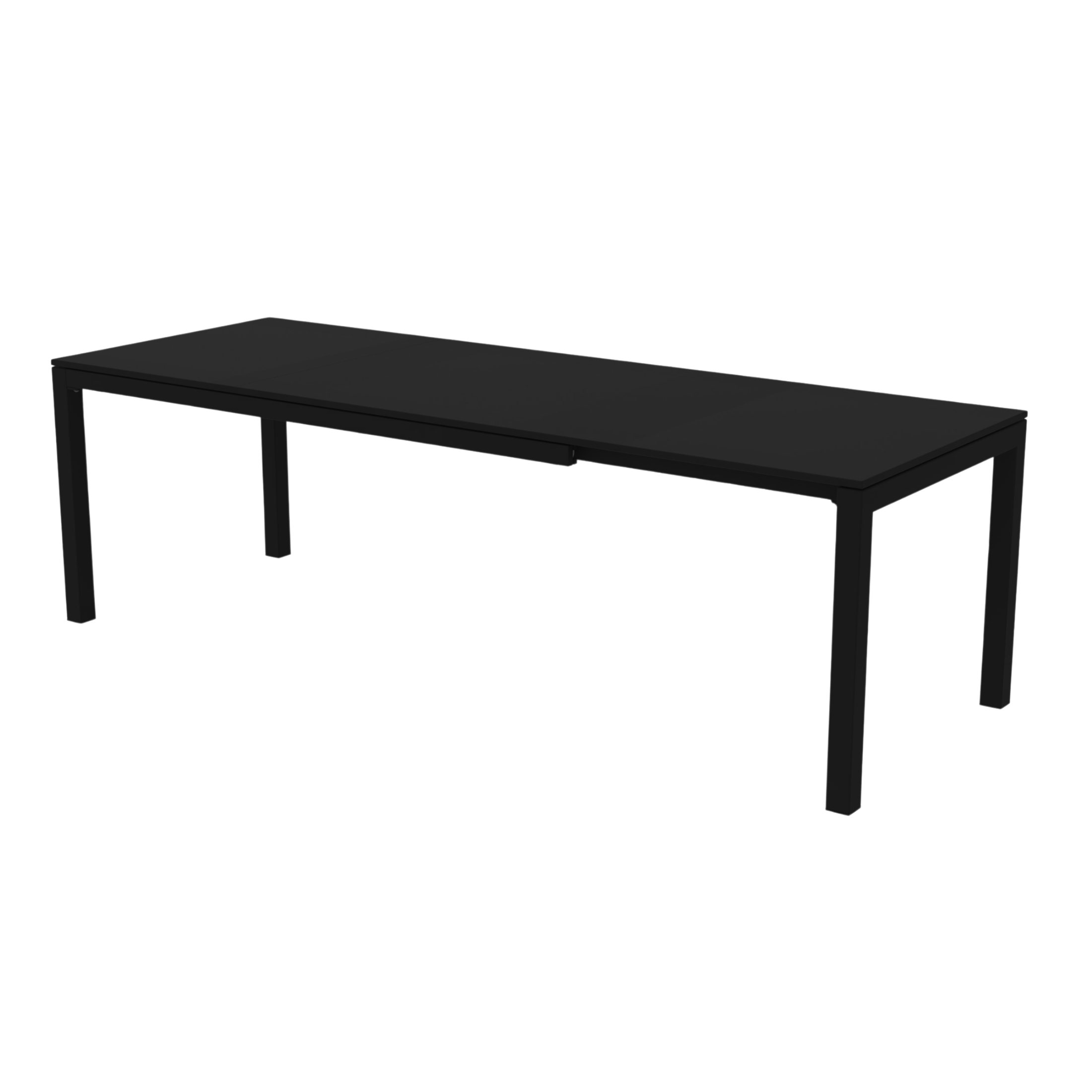 Extendable "Extia" painted metal garden table for modern use
