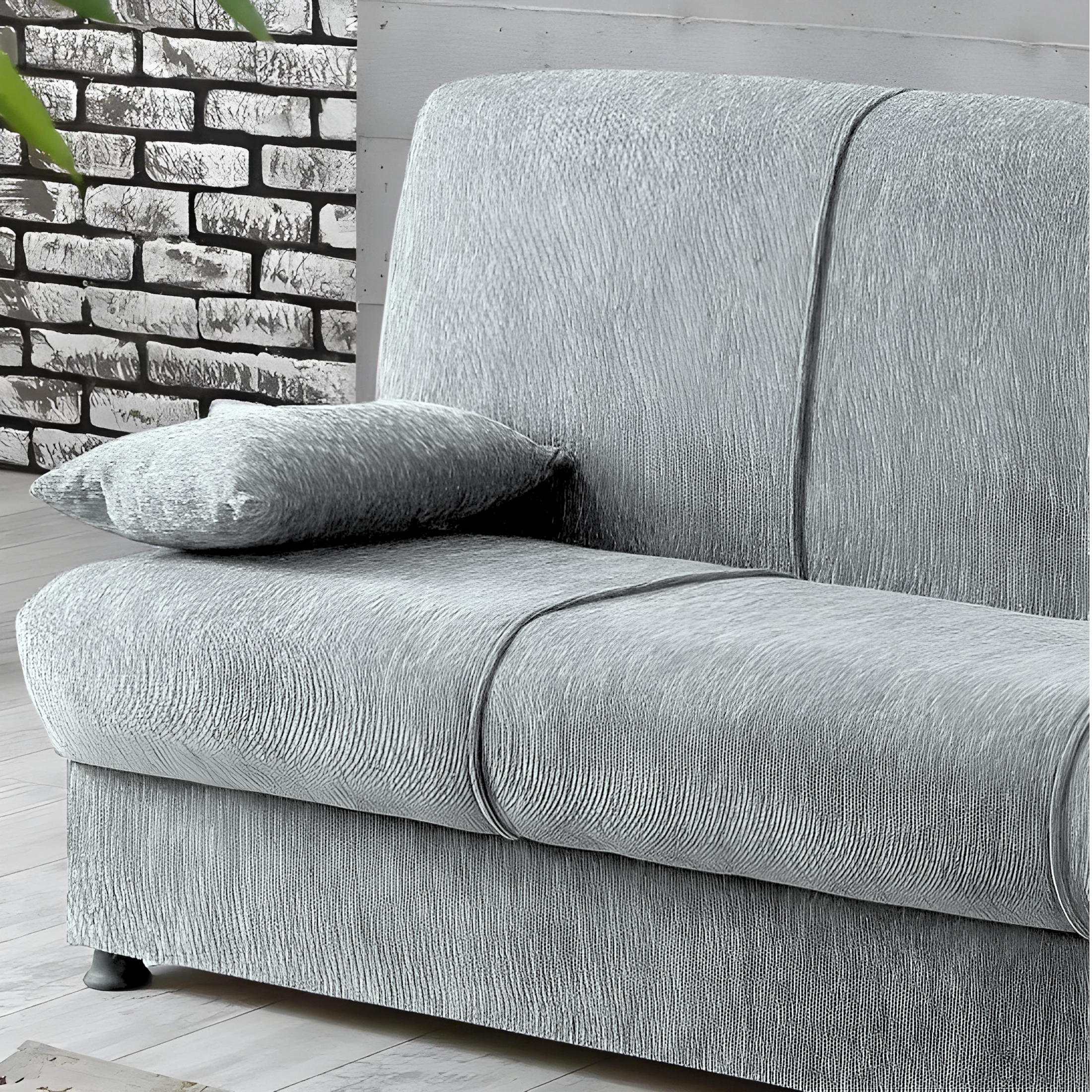 Modern "Jim" fabric sofa bed with storage cm 190x64 90h