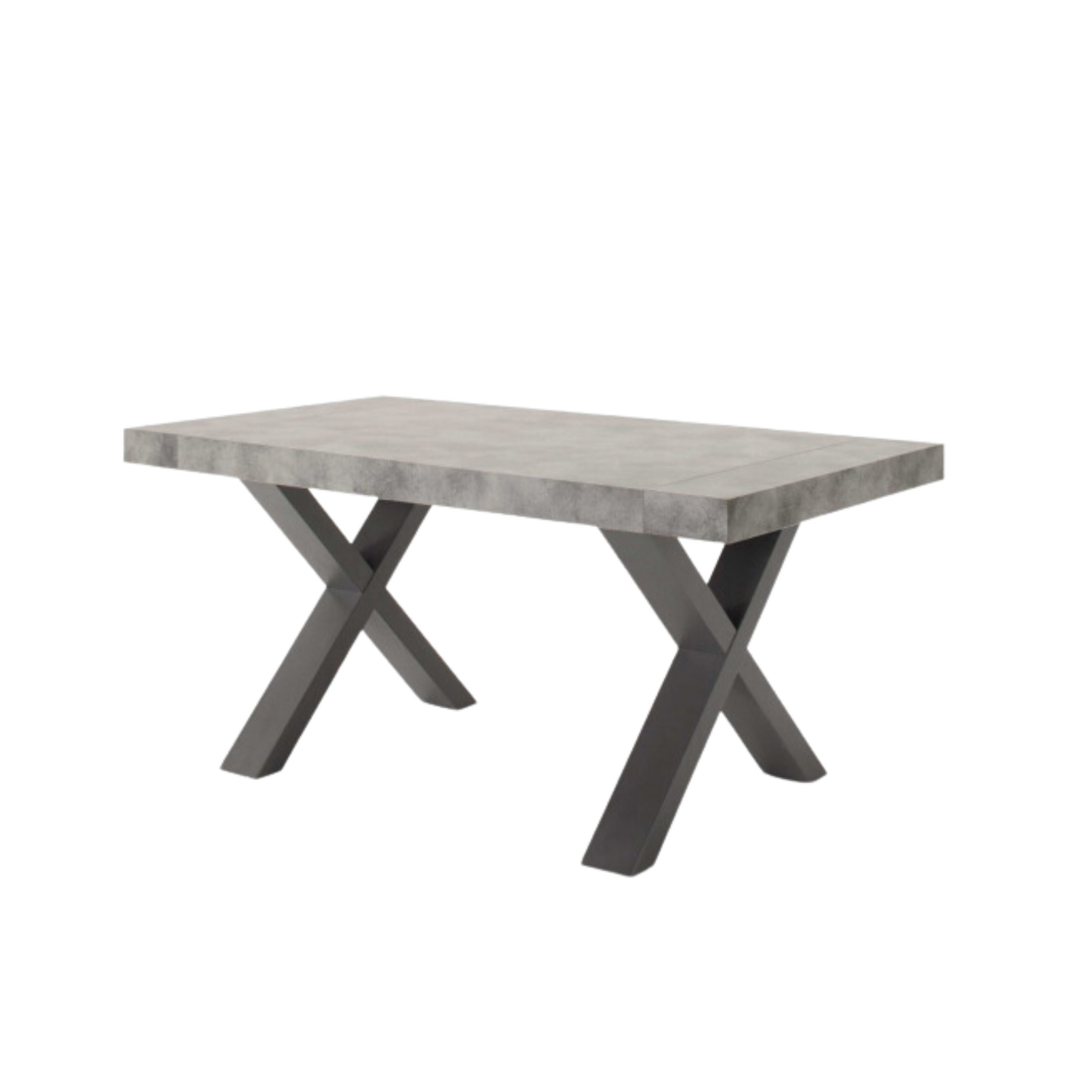 "Barton" extendable dining table with wood-effect laminate extensions, 160/260x90 cm, 76h