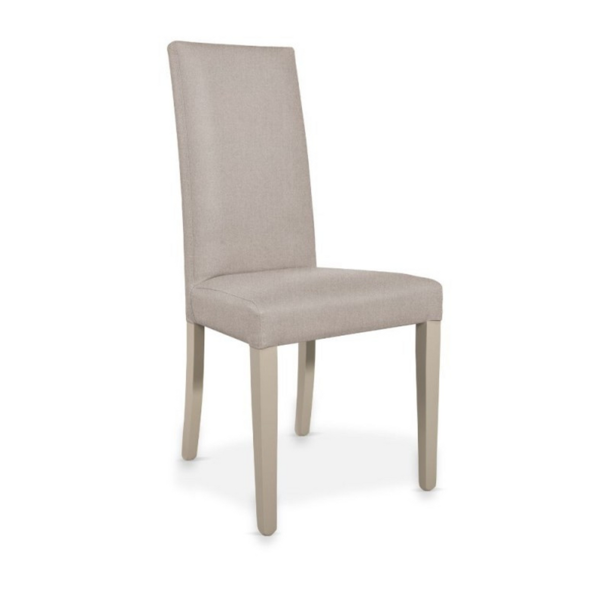 Set of "Nancy" dining chairs upholstered in Soro fabric with wooden legs, 47x47 cm, 101h