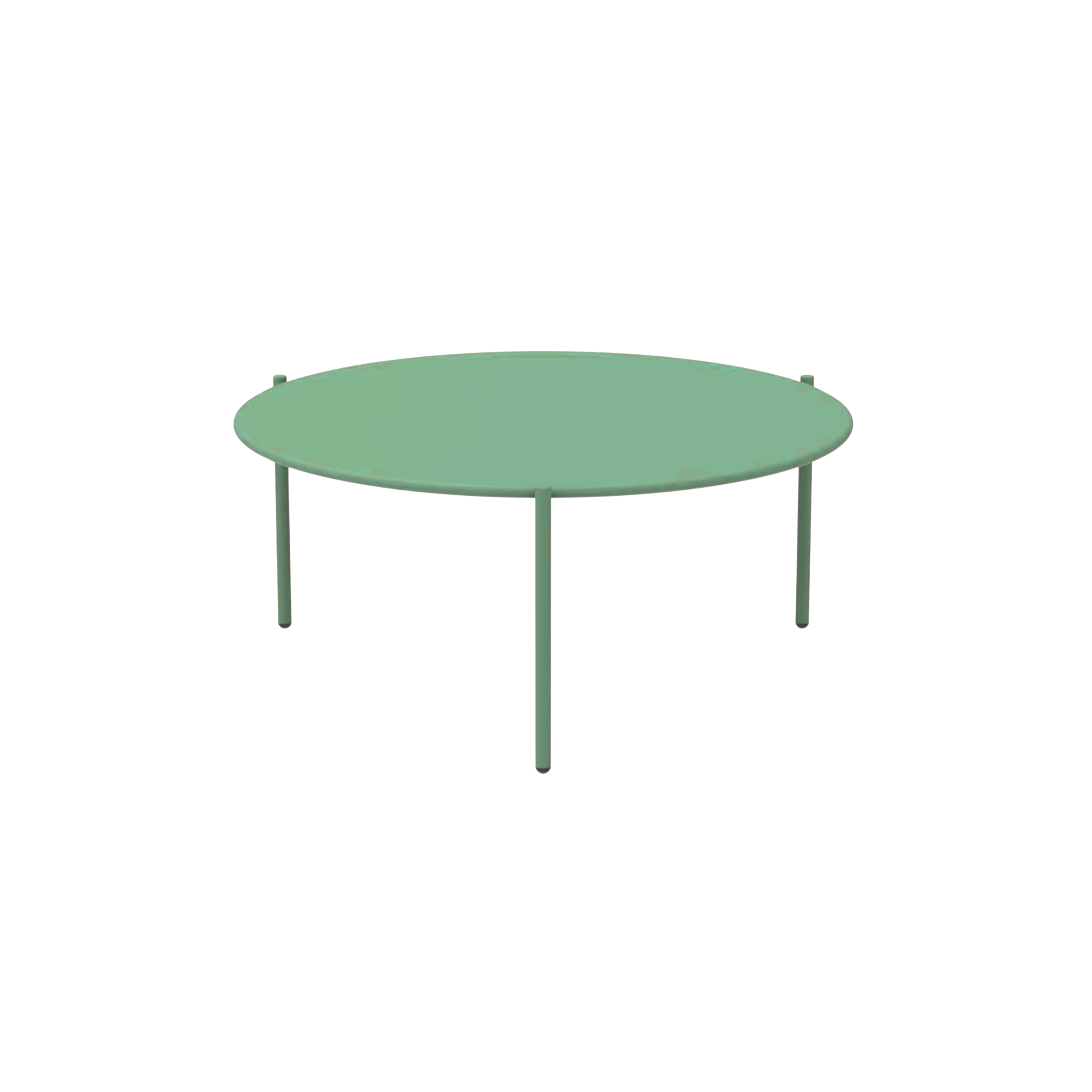 "Aria2" round metal coffee table, stackable garden table, 90x90 cm, 40 cm high