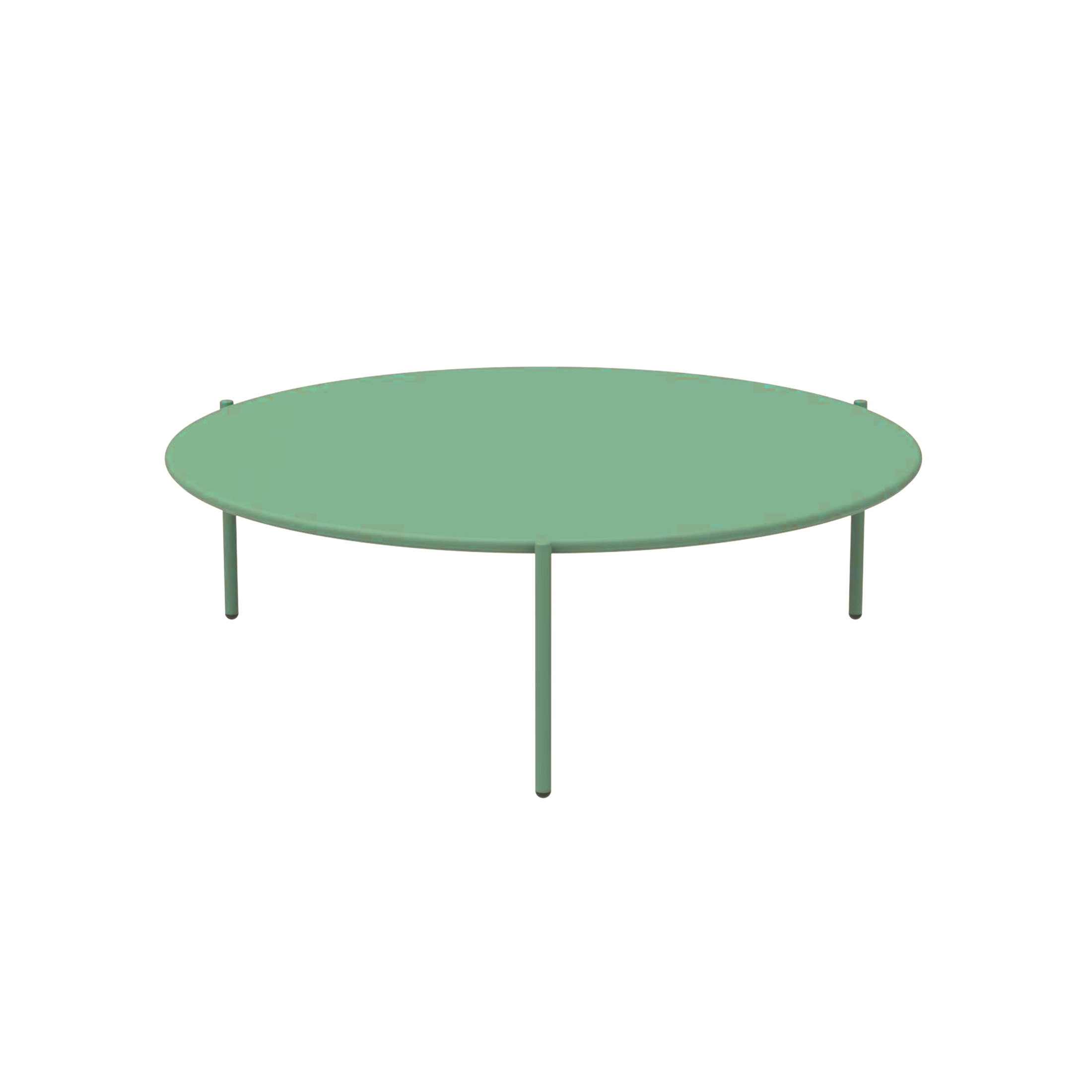 "Aria3" round metal coffee table, stackable garden table, 110x110 cm, 35 cm high