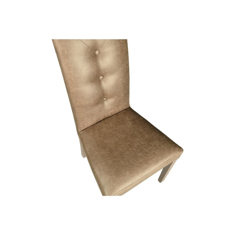 Set of "Montecarlo" dining chairs upholstered in fabric with matching legs, 47x46 cm, 101h