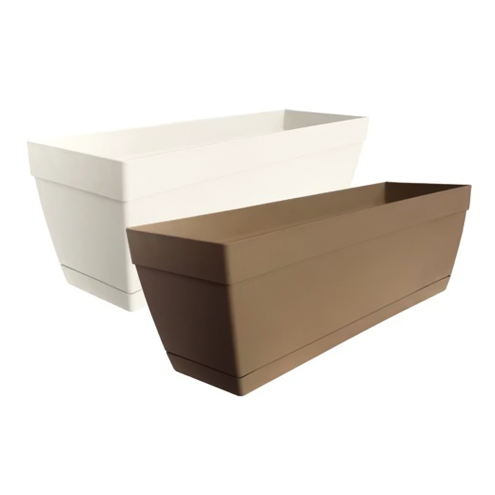 Vaso fioriera in plastica Atlanta per esterno con riserva d'acqua