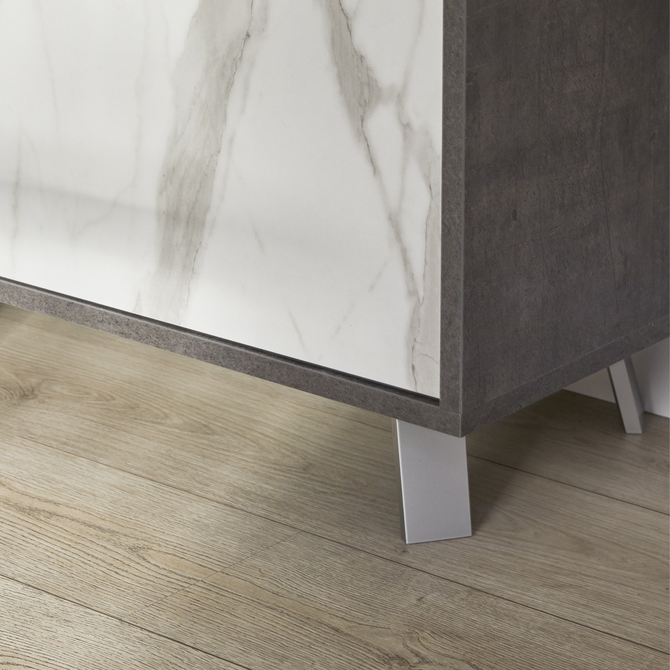 "Alex" 3-door wooden cabinet, push-pull sideboard, 177x41 cm, 74h