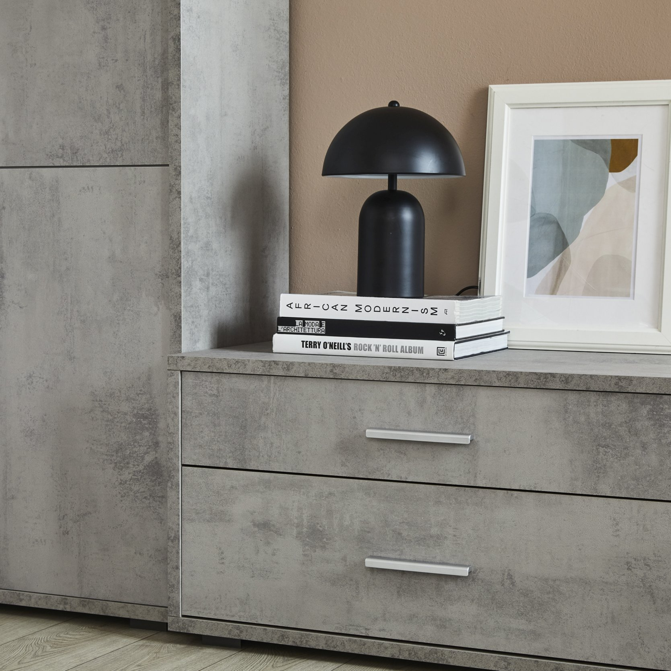 "Pedro" modern wooden 4-drawer entrance cabinet, 179x47 cm, 50 cm high