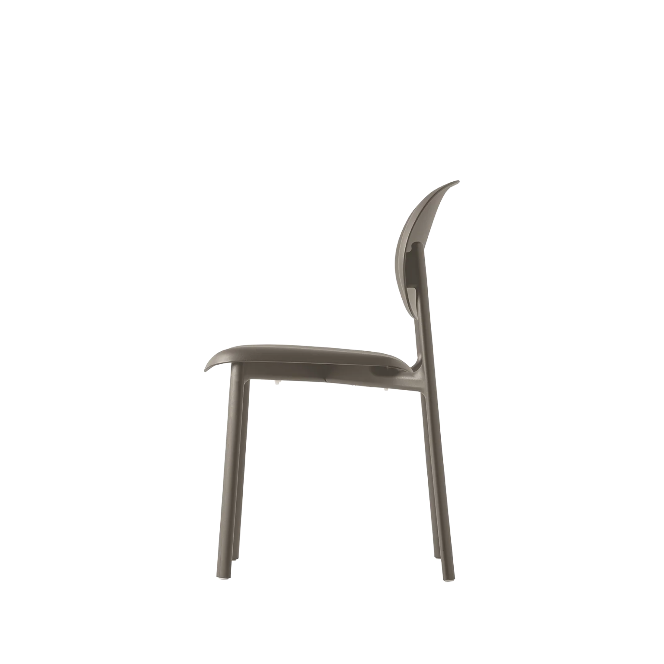 "Zero" modern living room chair in recycled polypropylene 53x53 cm 82h